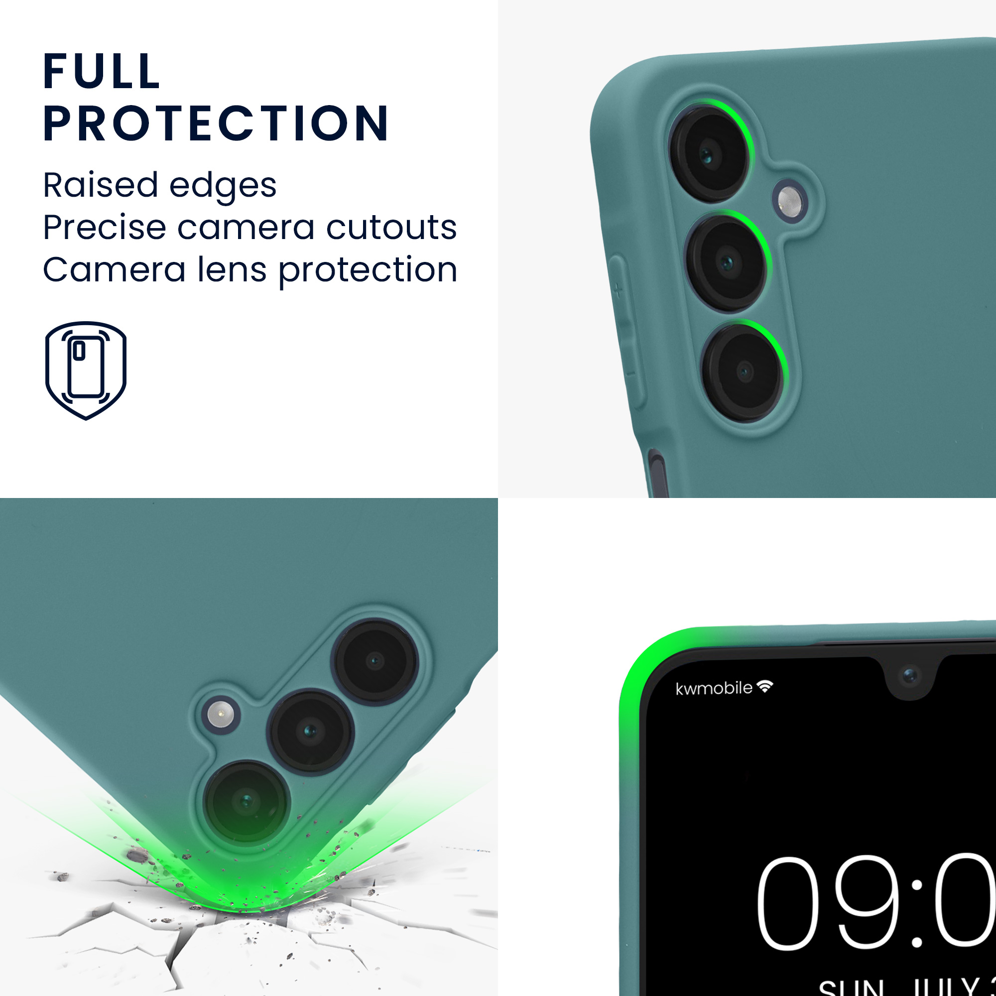 Kryt na mobil Samsung Galaxy A16 5G kwmobile slim matný TPU Arktická noc