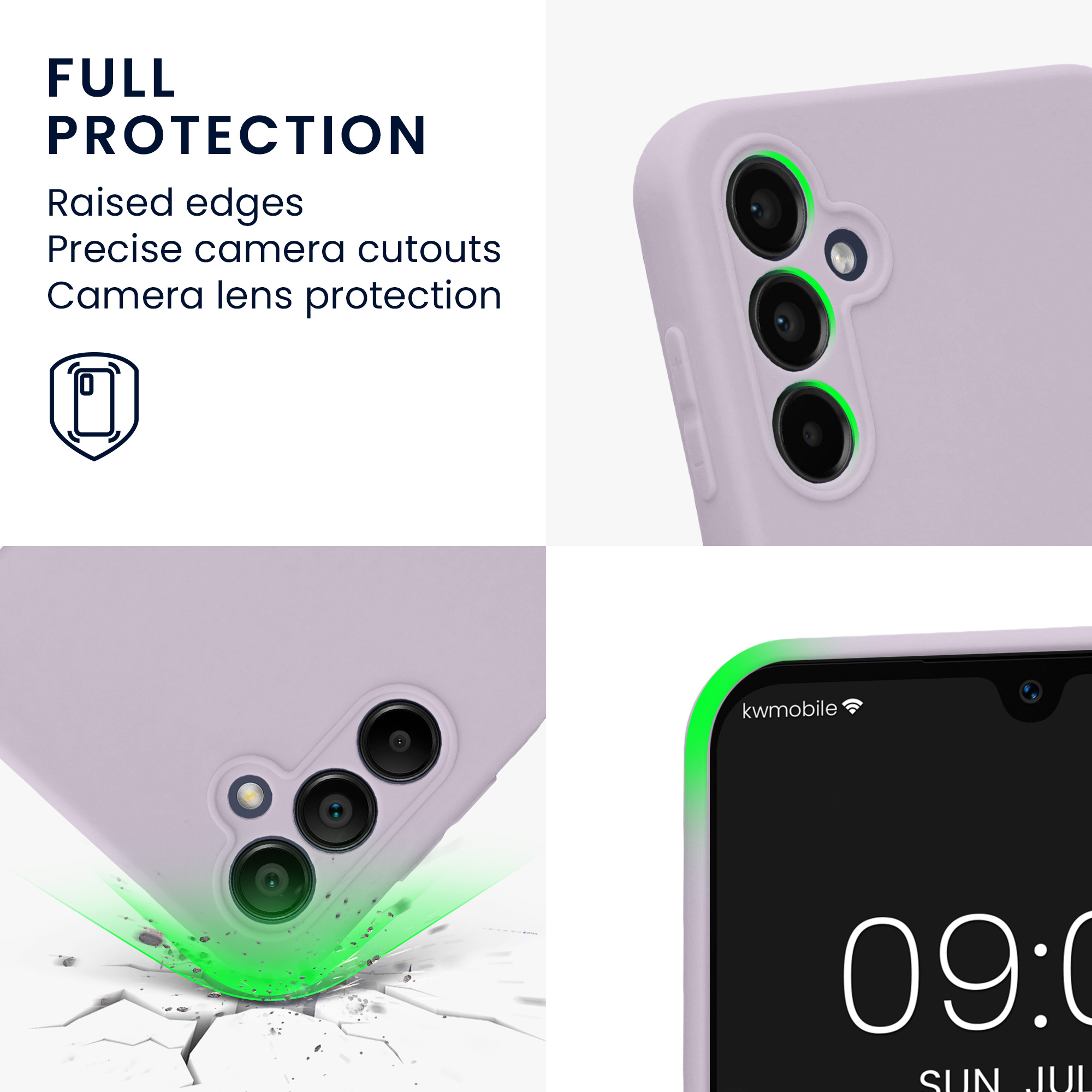 Kryt na mobil Samsung Galaxy A14 5G kwmobile slim matný TPU Levandulová
