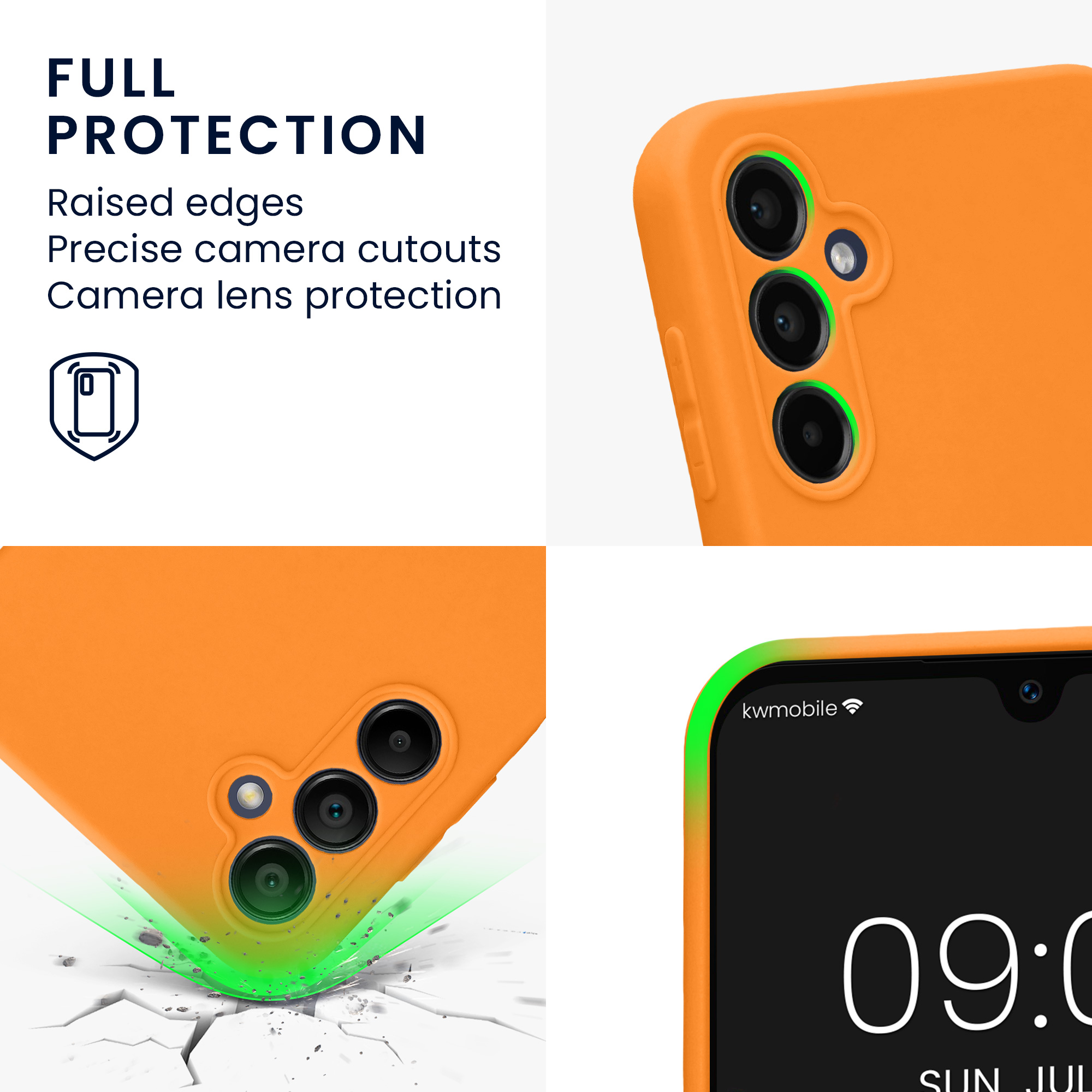 Kryt na mobil Samsung Galaxy A14 5G kwmobile slim matný TPU Ovocná oranžová