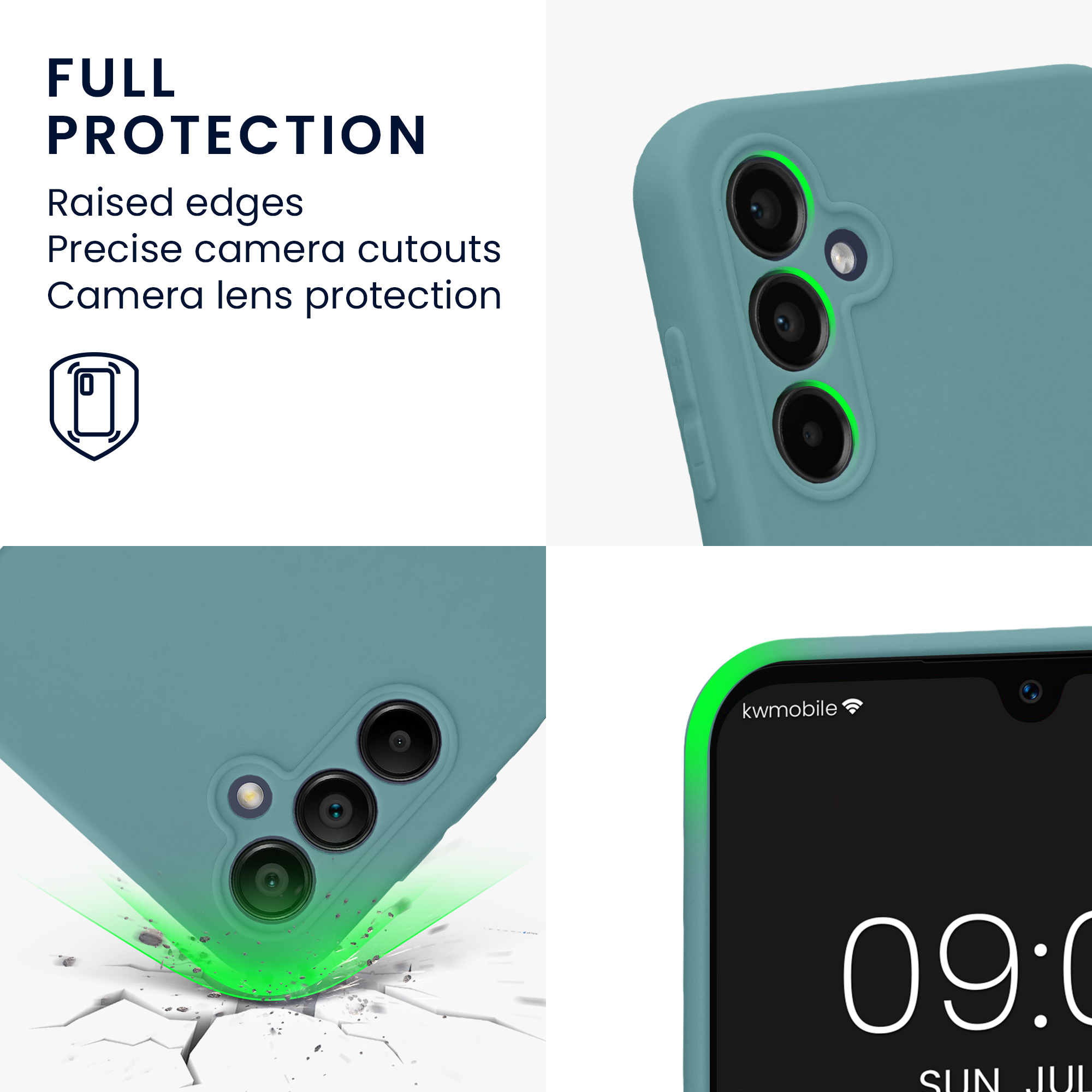 Kryt na mobil Samsung Galaxy A14 5G kwmobile slim matný TPU Arktická noc