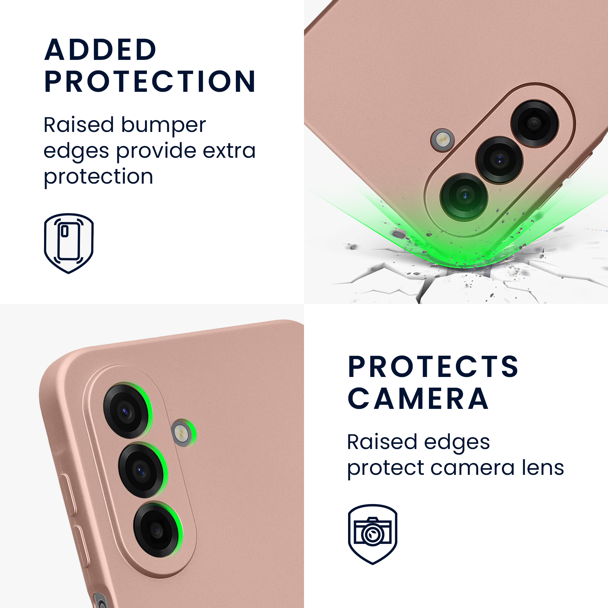 Metalický kryt na mobil Samsung Galaxy A17 4G / 5G kwmobile metalicky rose gold