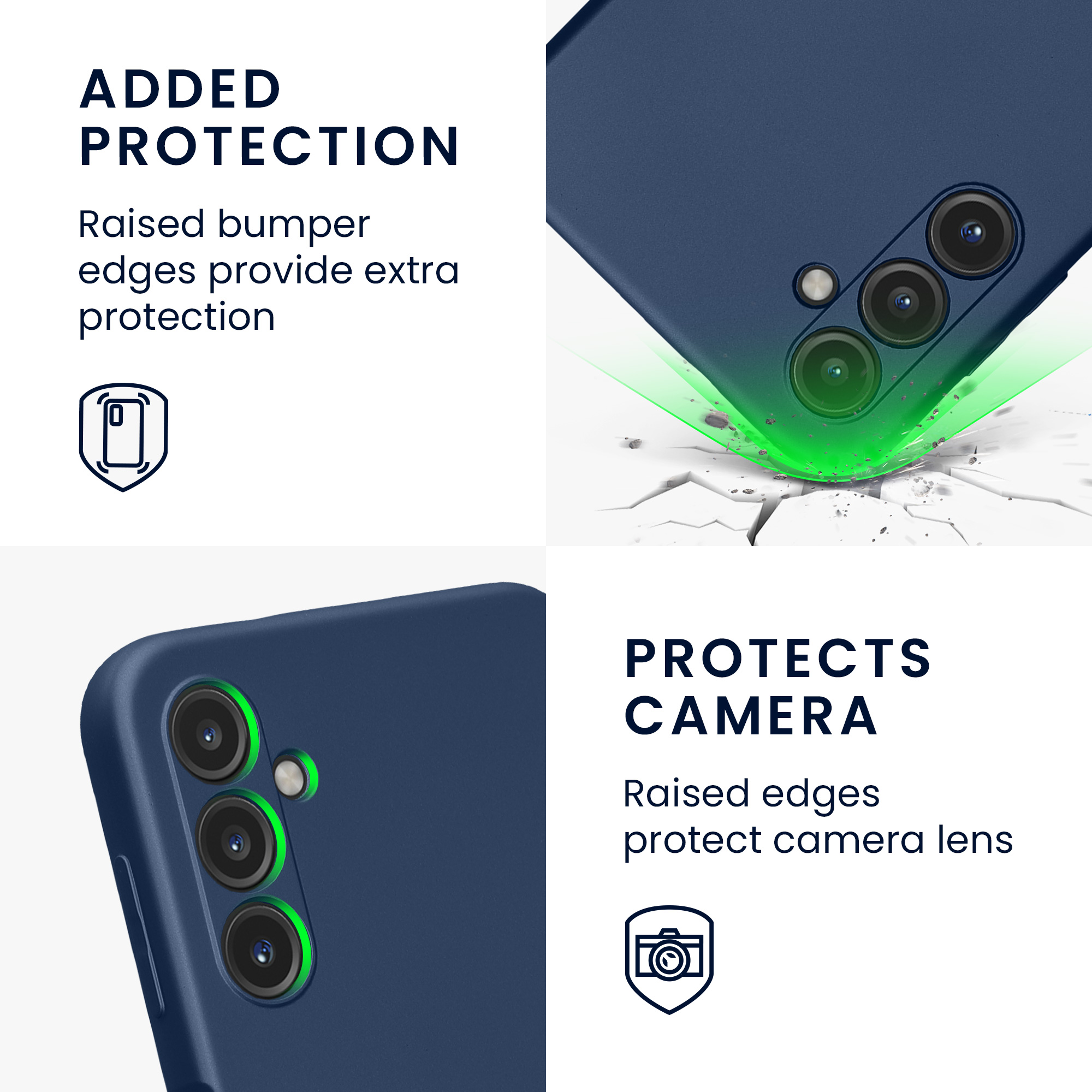 Kryt na mobil Samsung Galaxy A14 5G kwmobile TPU metalický Metalická modrá