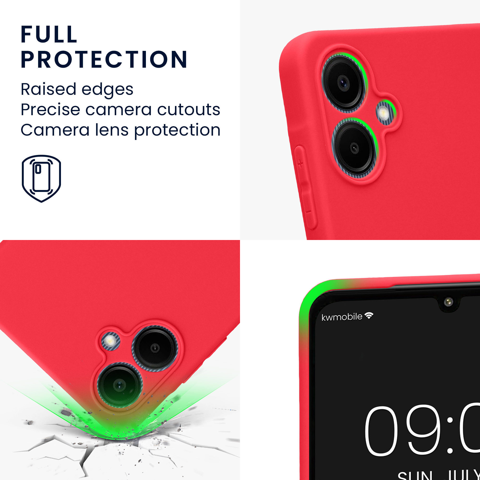 Kryt na mobil Samsung Galaxy A06 kwmobile TPU neonově růžový