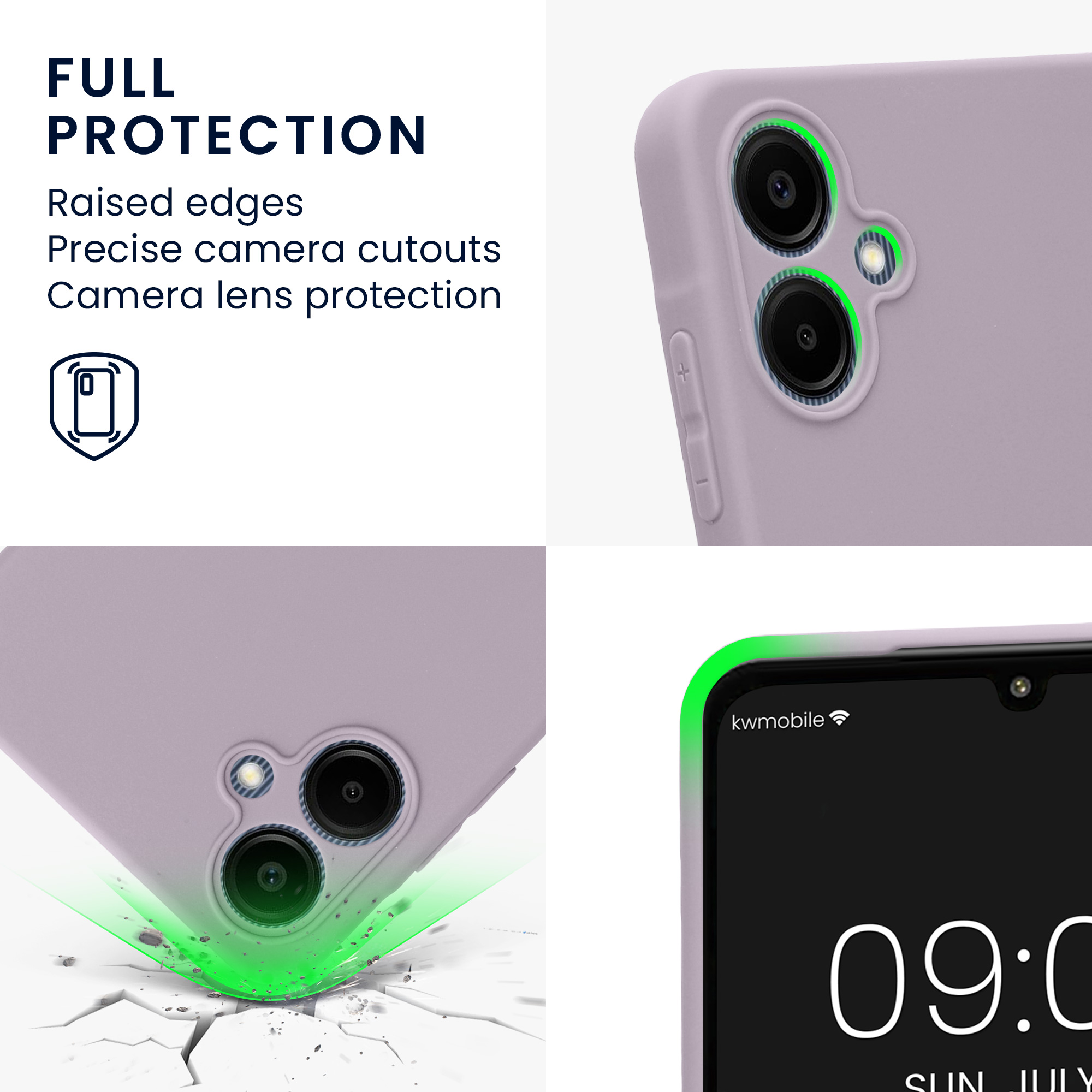 Kryt na mobil Samsung Galaxy A06 kwmobile TPU levandulový
