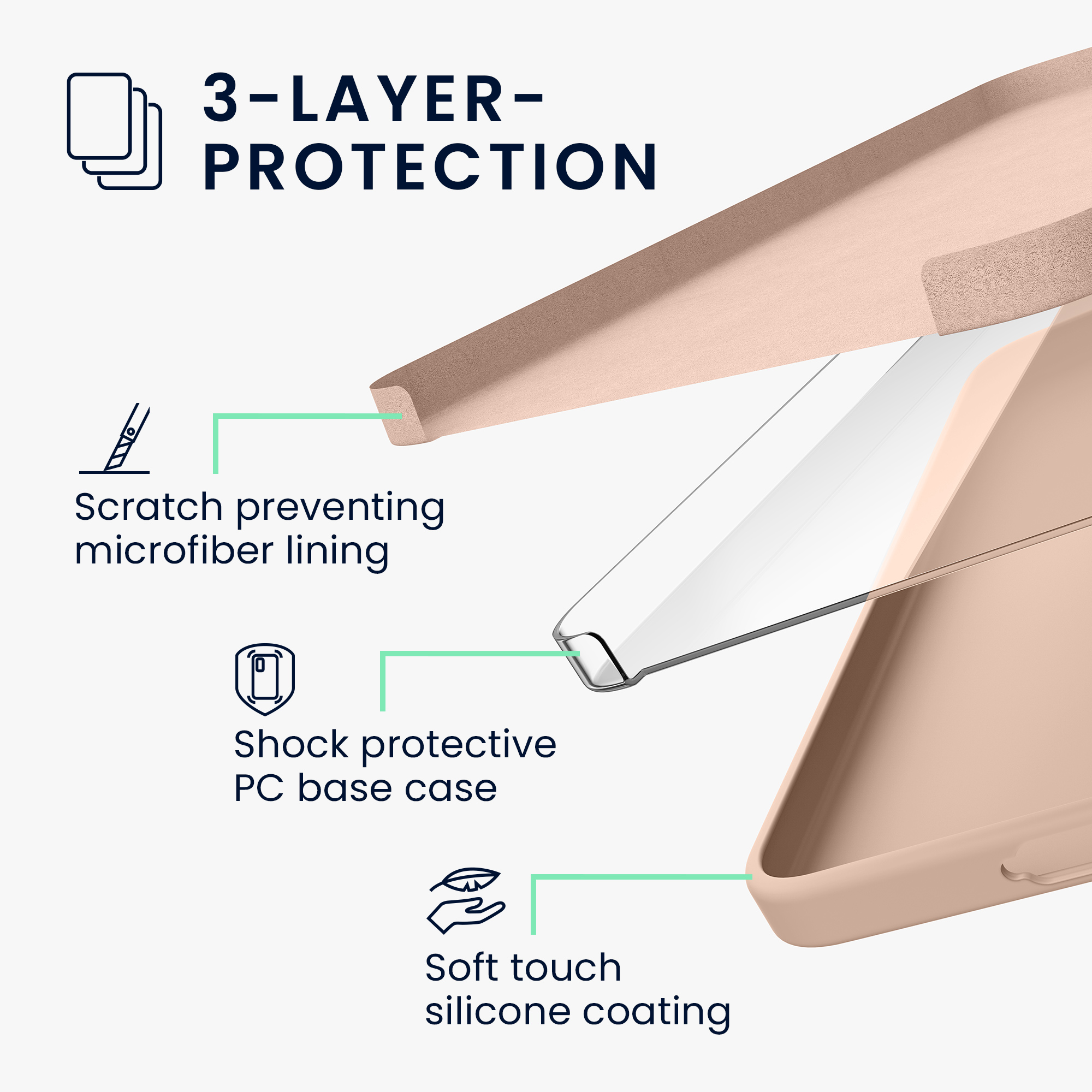 Pouzdro pro Samsung Galaxy S26 Plus kwmobile silikonové - matná starorůžová