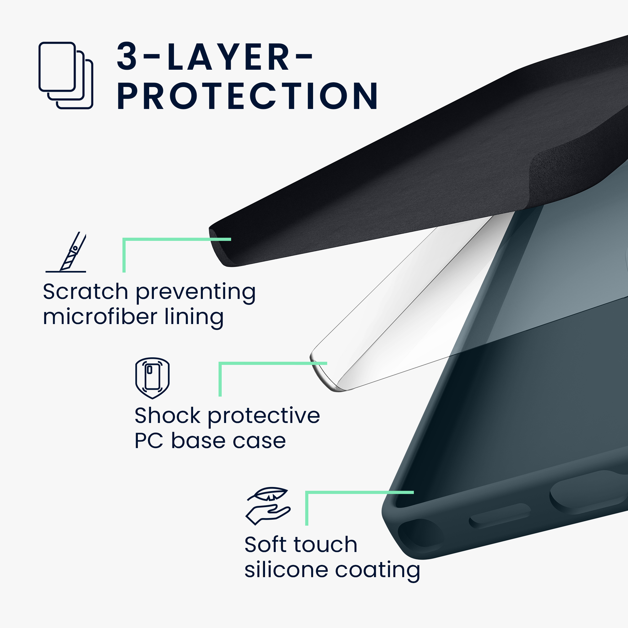 Pouzdro pro Samsung Galaxy S26 Ultra kwmobile silikonové - tmavá antracitová