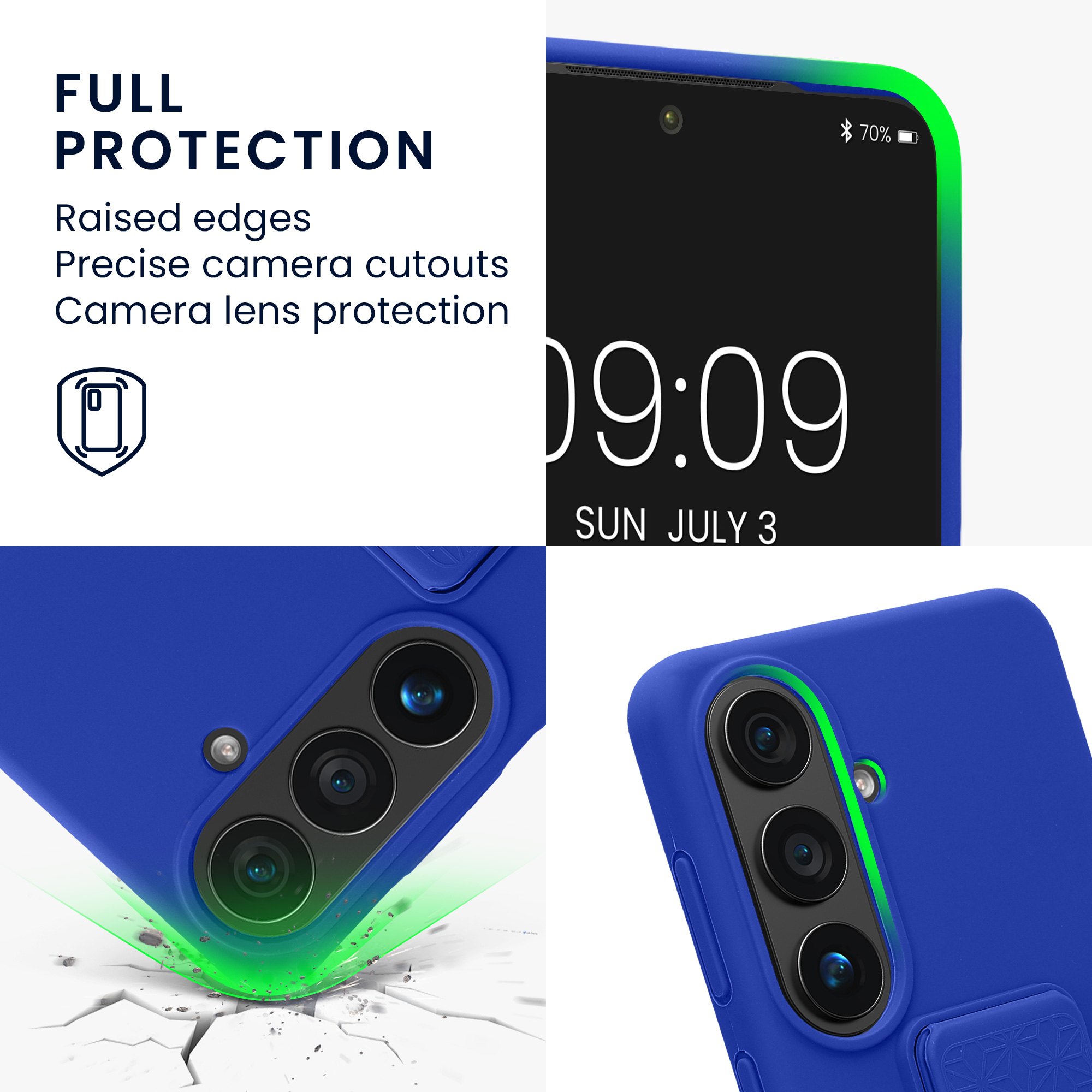 Pouzdro pro Samsung Galaxy S26 kwmobile se stojánkem s poutkem silikonové - baltská modrá