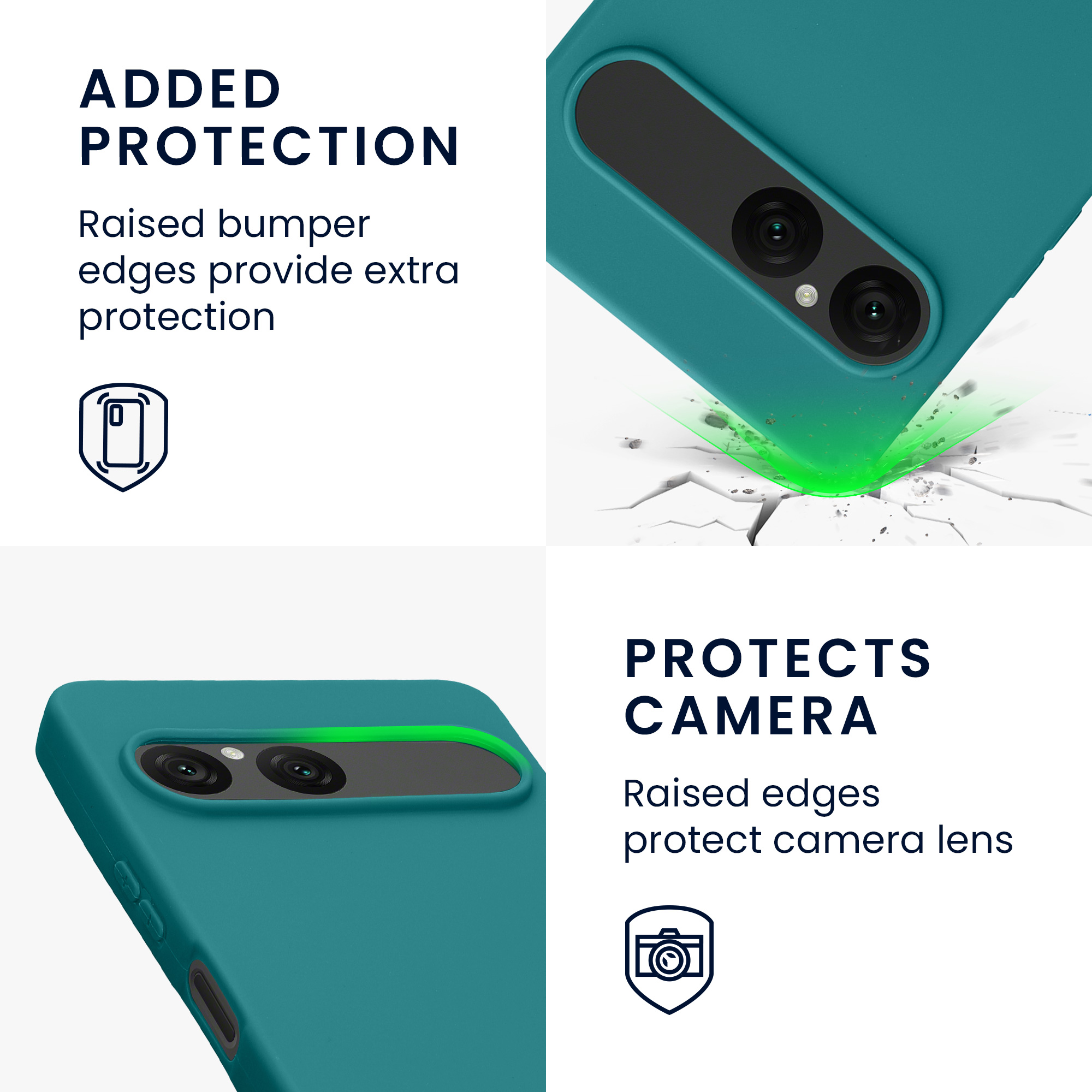 Pouzdro pro Sony Xperia 10 VII kwmobile TPU - matná petrolejová
