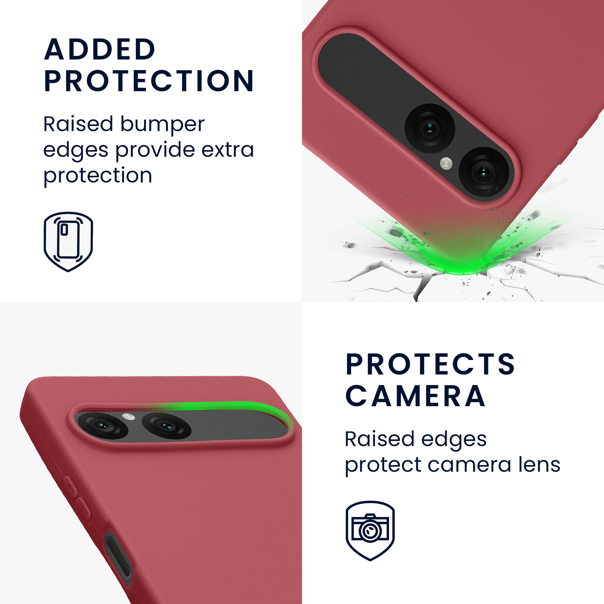 Pouzdro pro Sony Xperia 10 VII kwmobile TPU - tmavě starorůžová