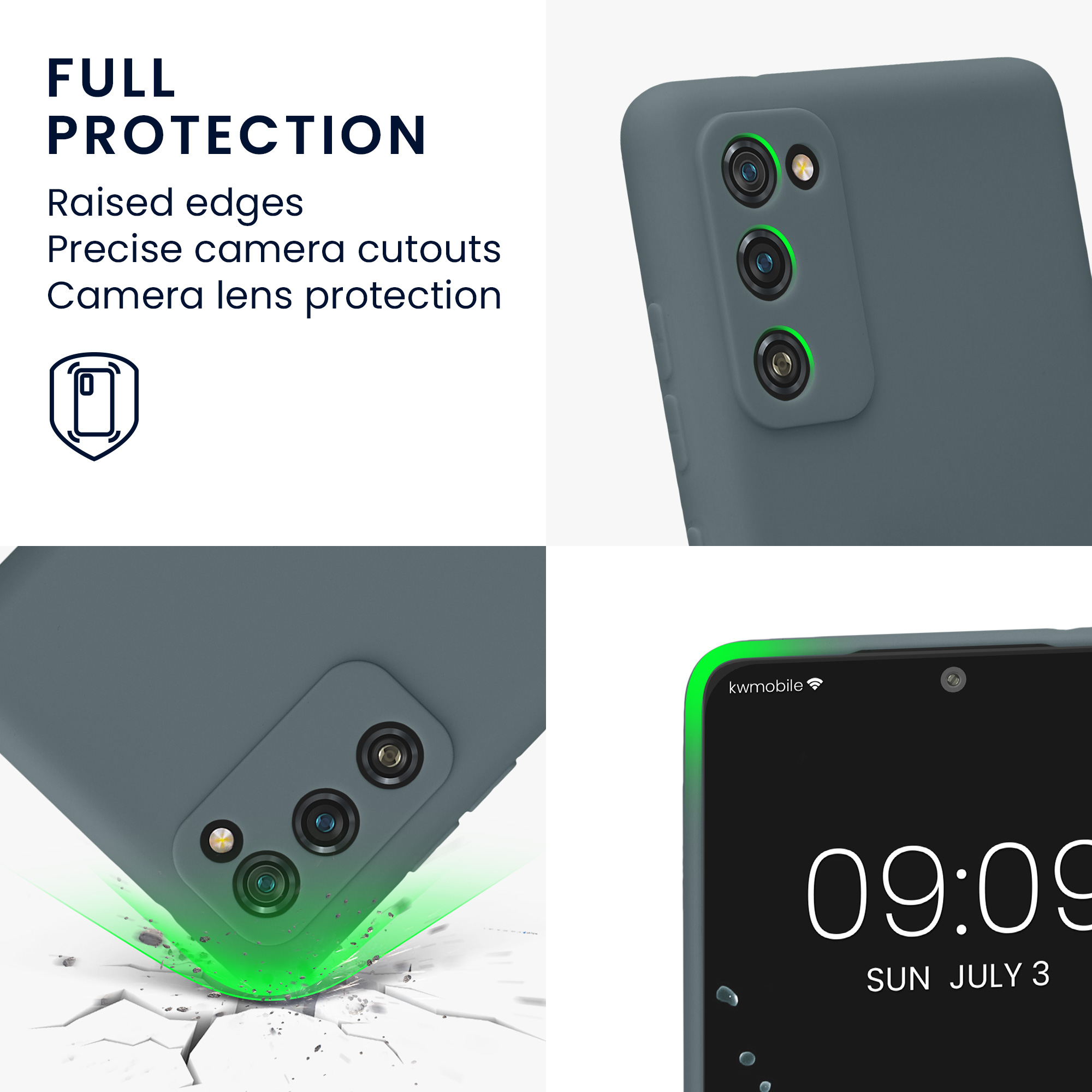 Pouzdro pro Samsung Galaxy S20 FE kwmobile tenké TPU - tmavá antracitová