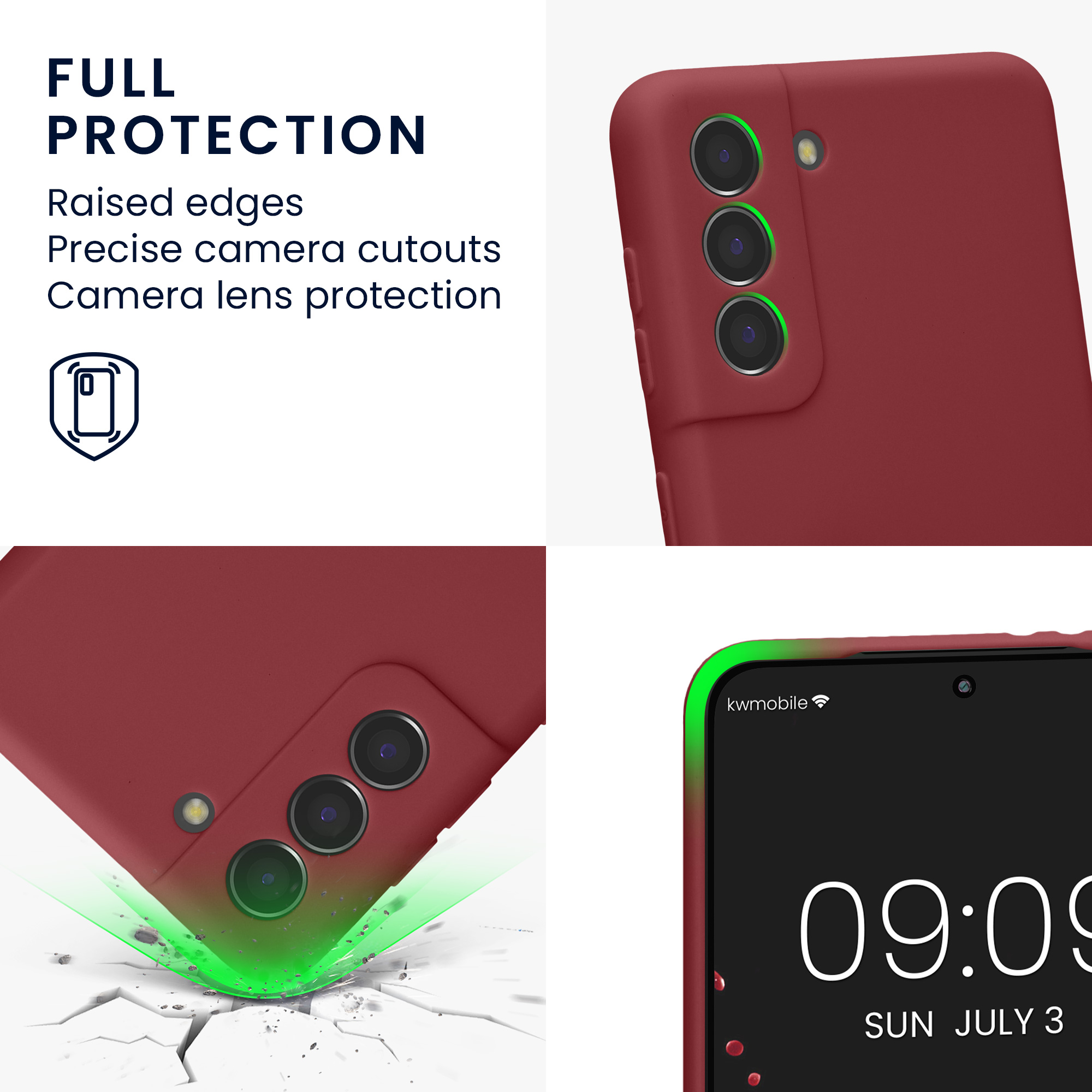 Pouzdro pro Samsung Galaxy S21 kwmobile tenké TPU - vínově fialová