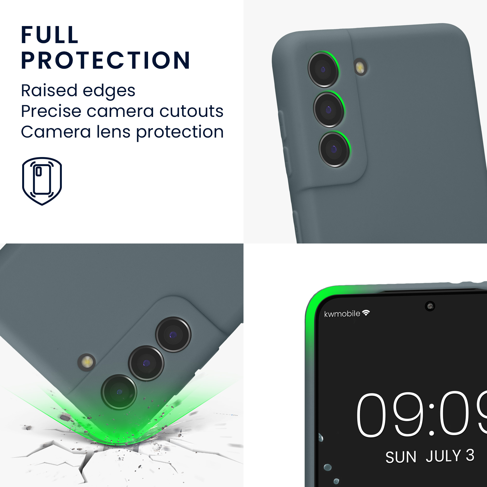 Pouzdro pro Samsung Galaxy S21 kwmobile tenké TPU - tmavá antracitová