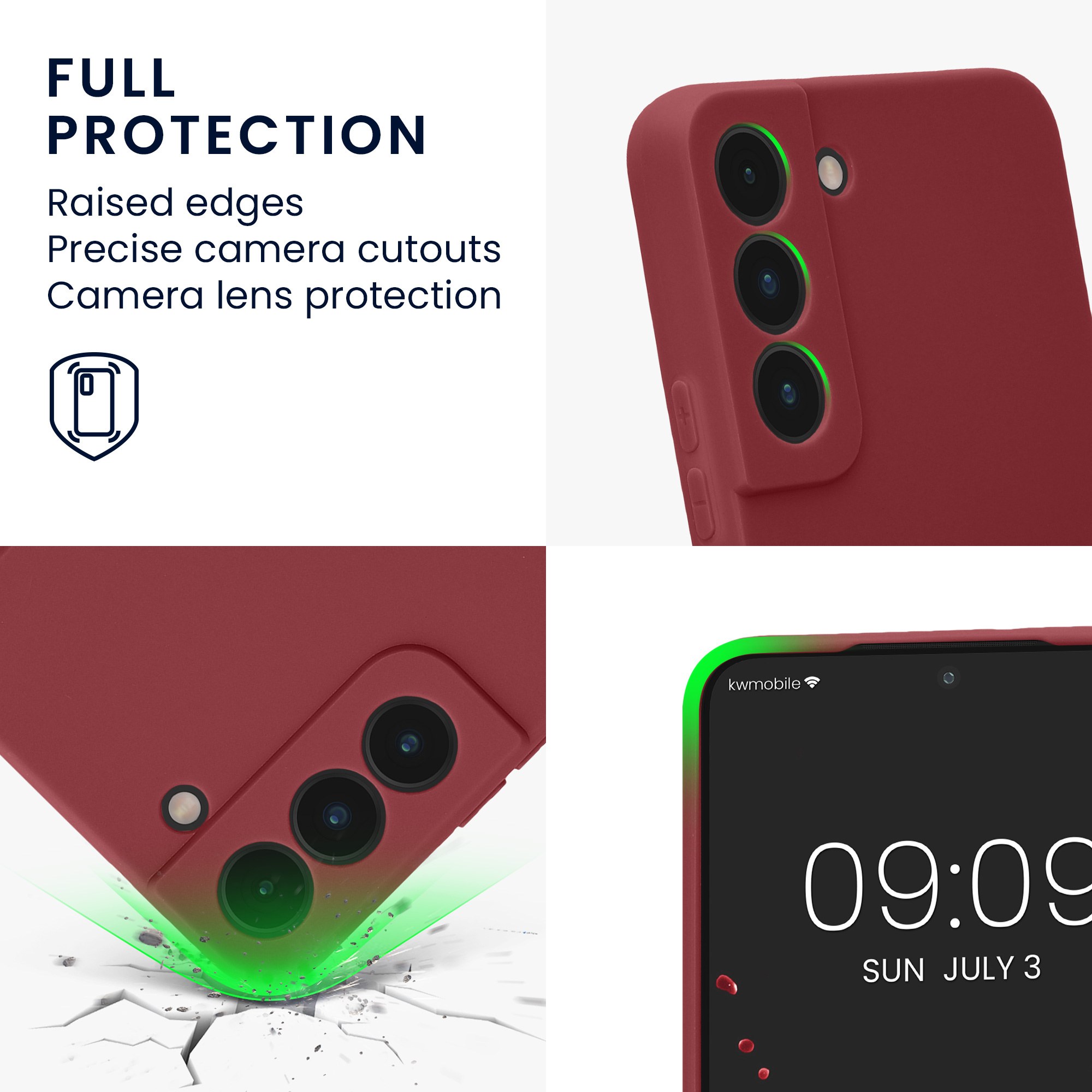 Pouzdro pro Samsung Galaxy S22 kwmobile tenké TPU - vínově fialová