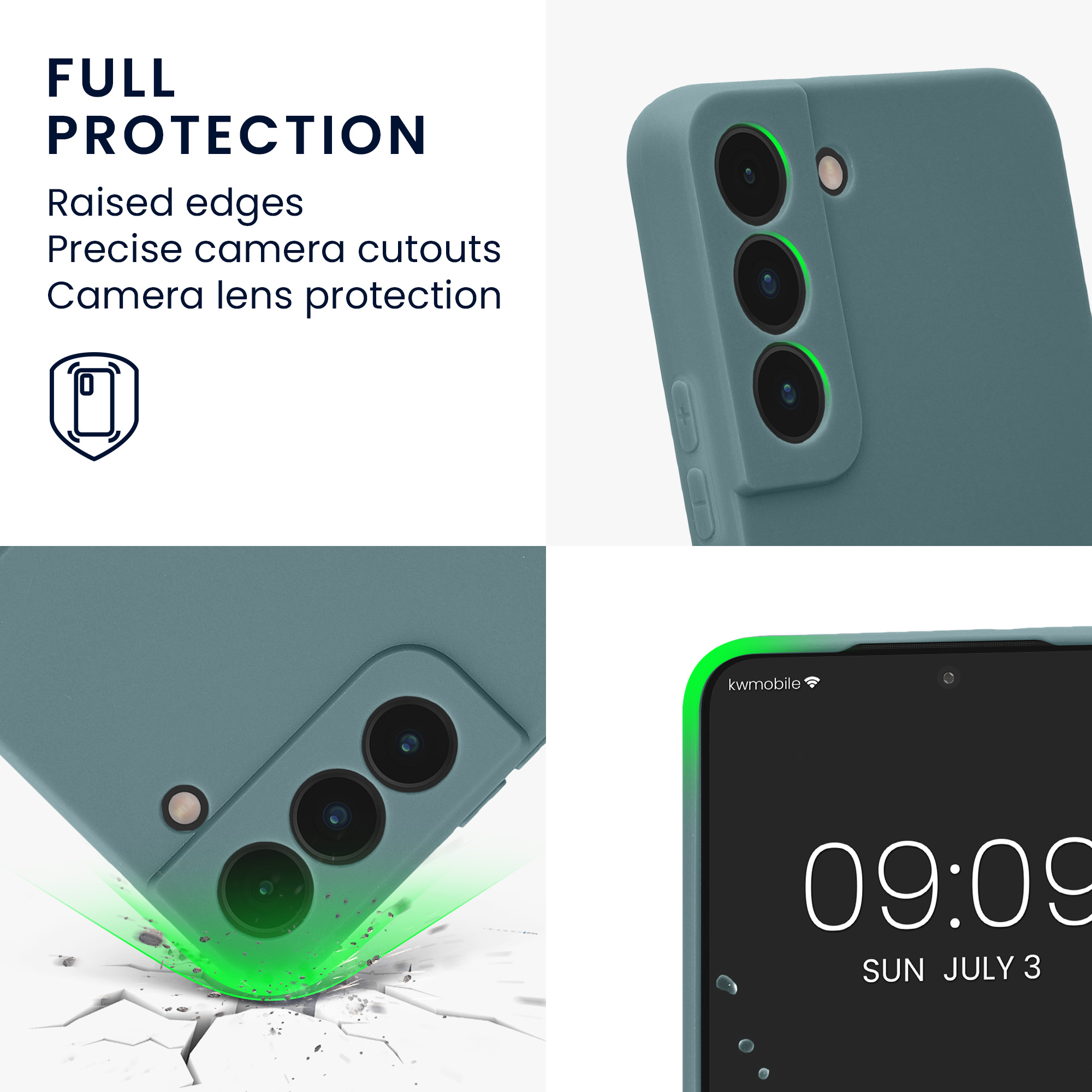 Pouzdro pro Samsung Galaxy S22 kwmobile tenké TPU - arktická noc