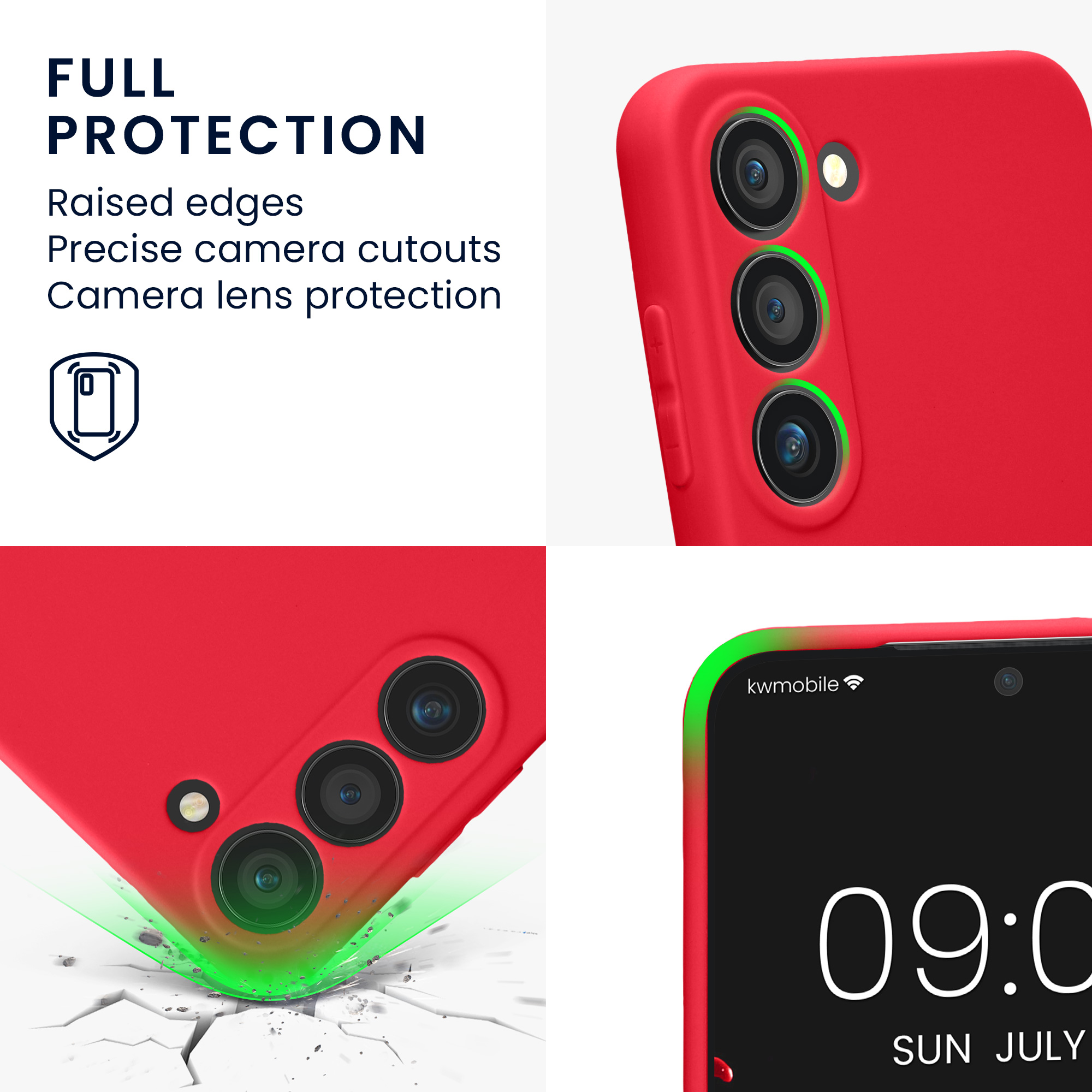 Pouzdro pro Samsung Galaxy S23 kwmobile tenké TPU - neonově růžová