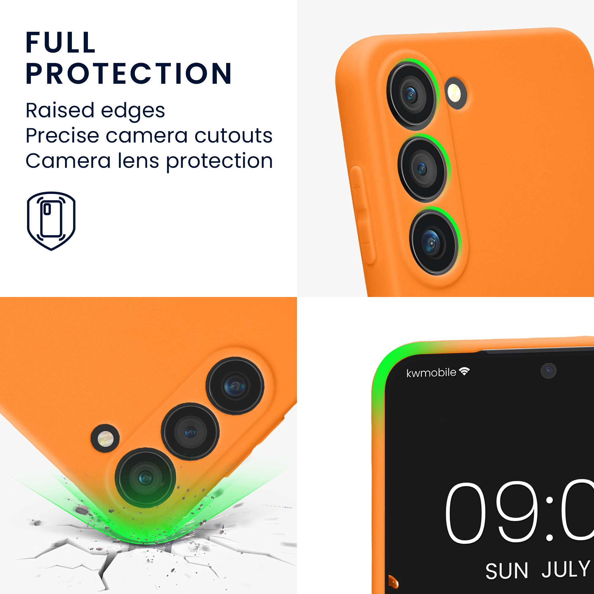 Pouzdro pro Samsung Galaxy S23 kwmobile tenké TPU - ovocná oranžová