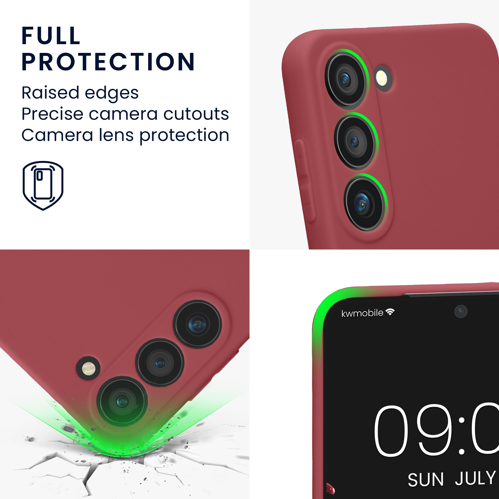 Pouzdro pro Samsung Galaxy S23 kwmobile tenké TPU - tmavě starorůžová