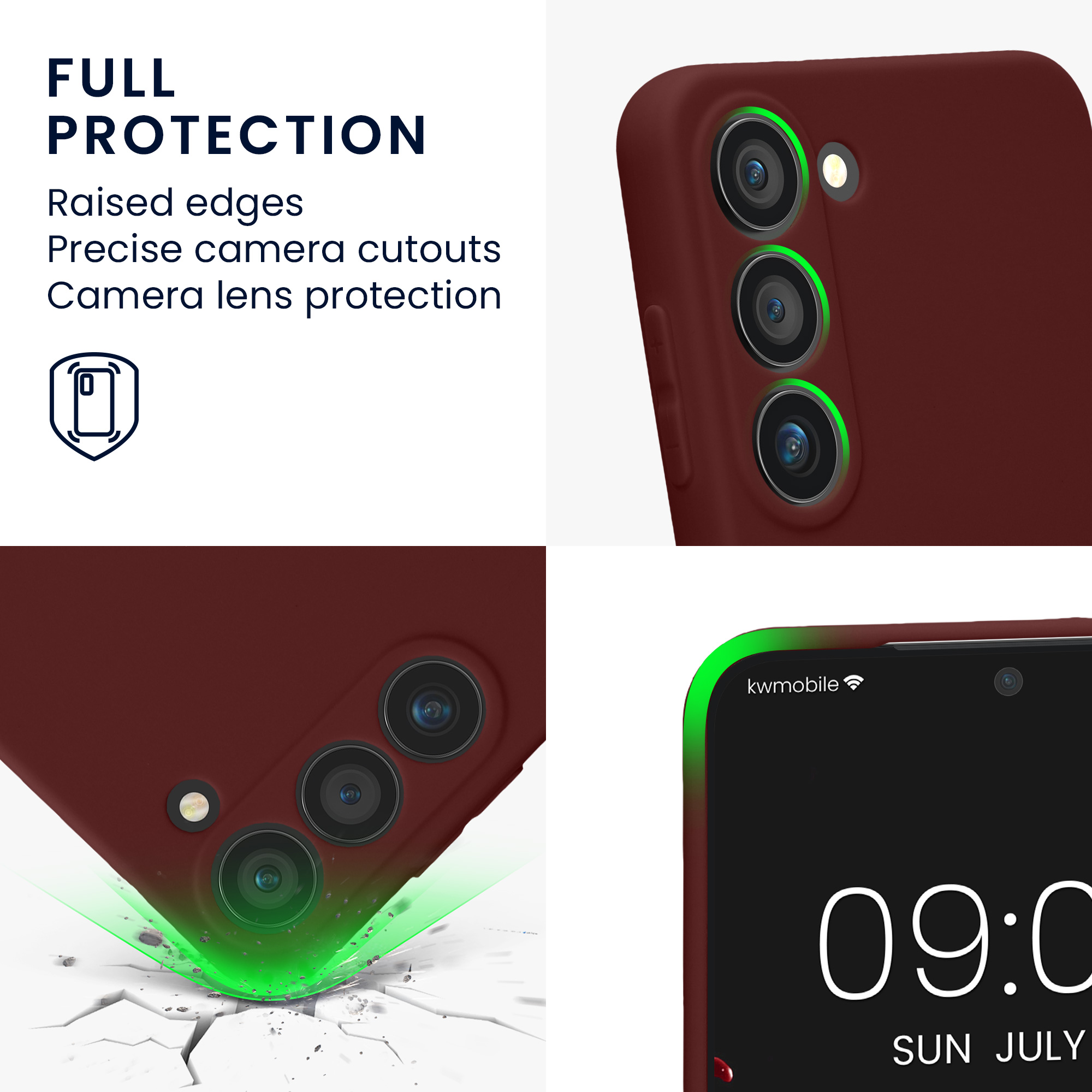Pouzdro pro Samsung Galaxy S23 kwmobile tenké TPU - vínově fialová