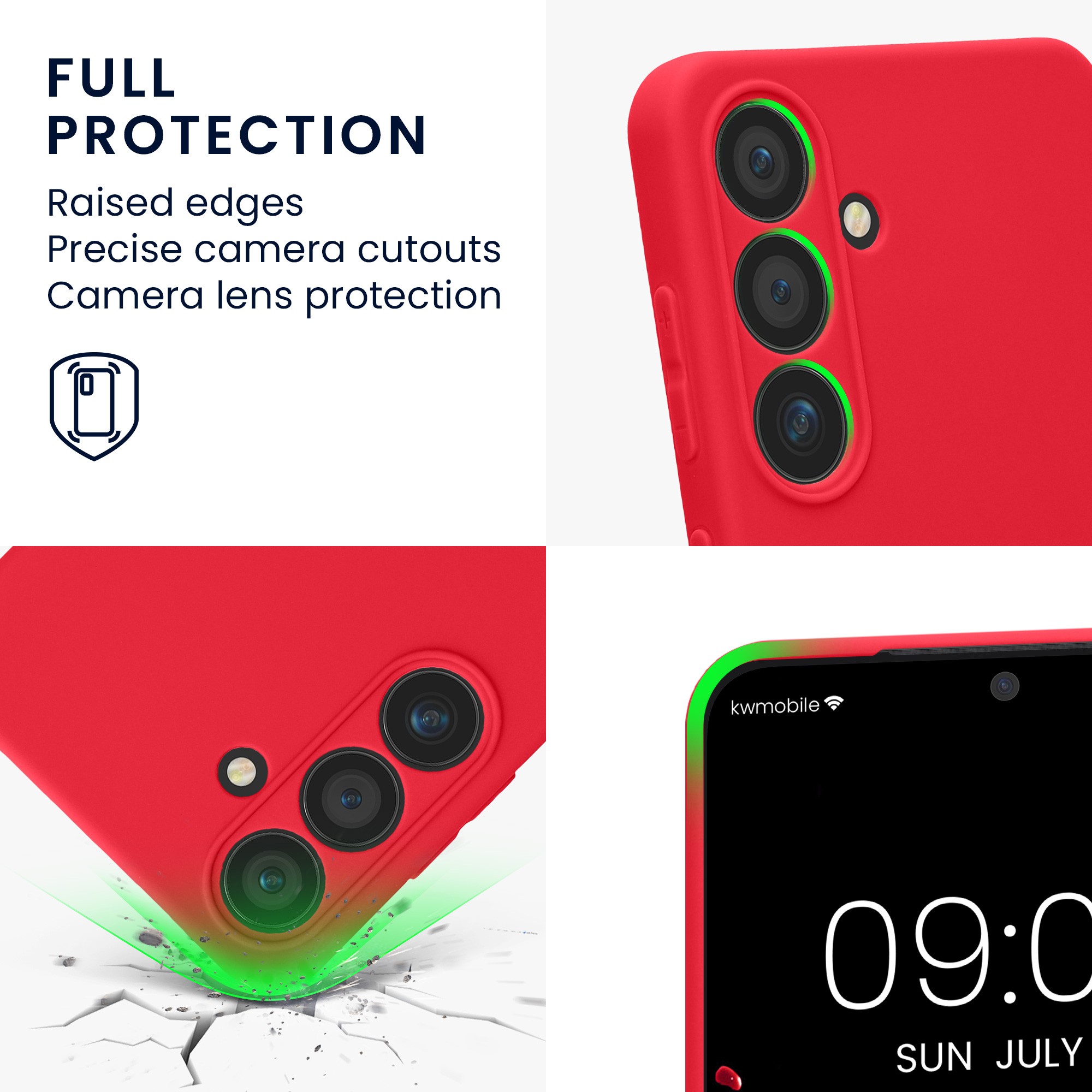 Pouzdro pro Samsung Galaxy S24 kwmobile tenké TPU - neonově růžová