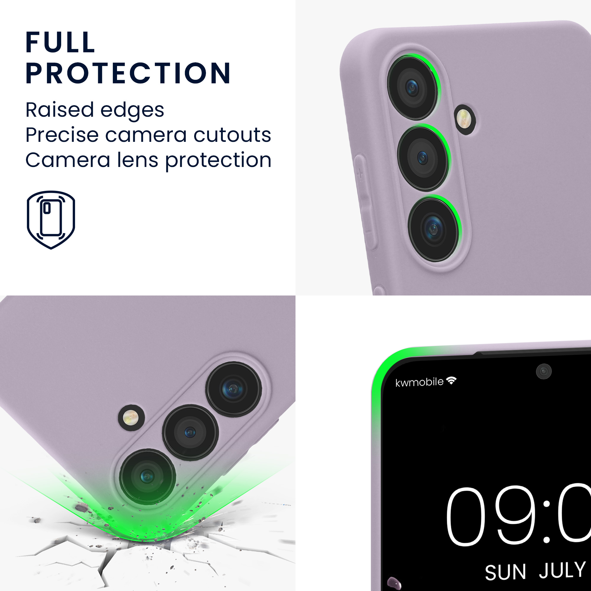 Pouzdro pro Samsung Galaxy S24 kwmobile tenké TPU - levandulová
