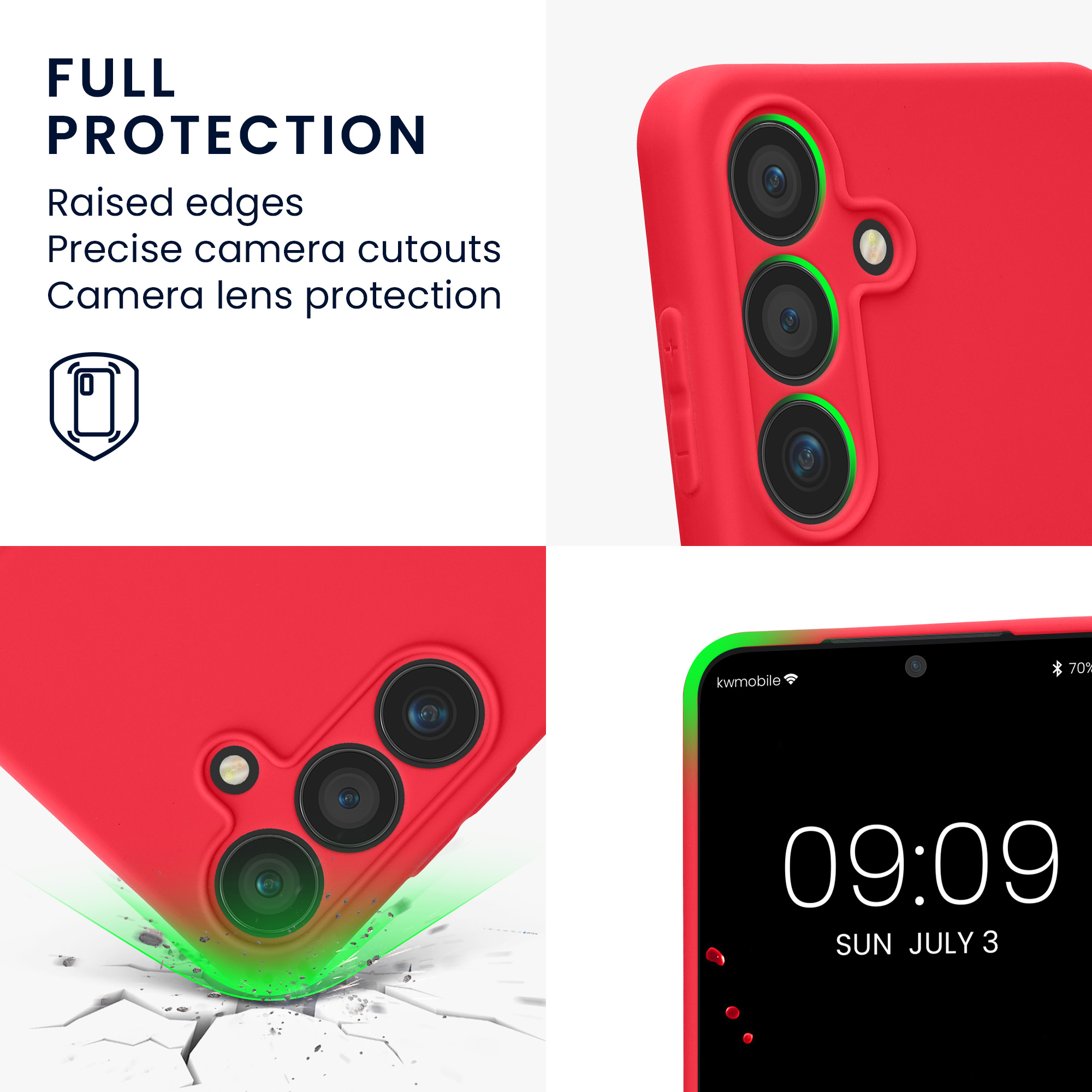 Pouzdro pro Samsung Galaxy S25 kwmobile tenké TPU - neonově růžová