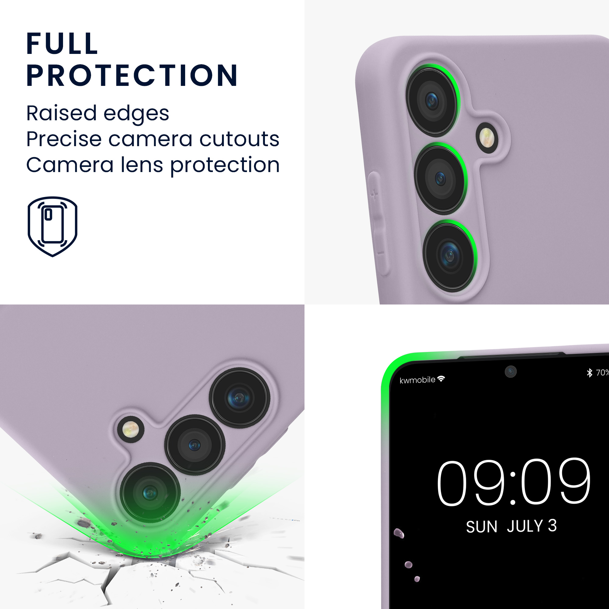 Pouzdro pro Samsung Galaxy S25 kwmobile tenké TPU - levandulová