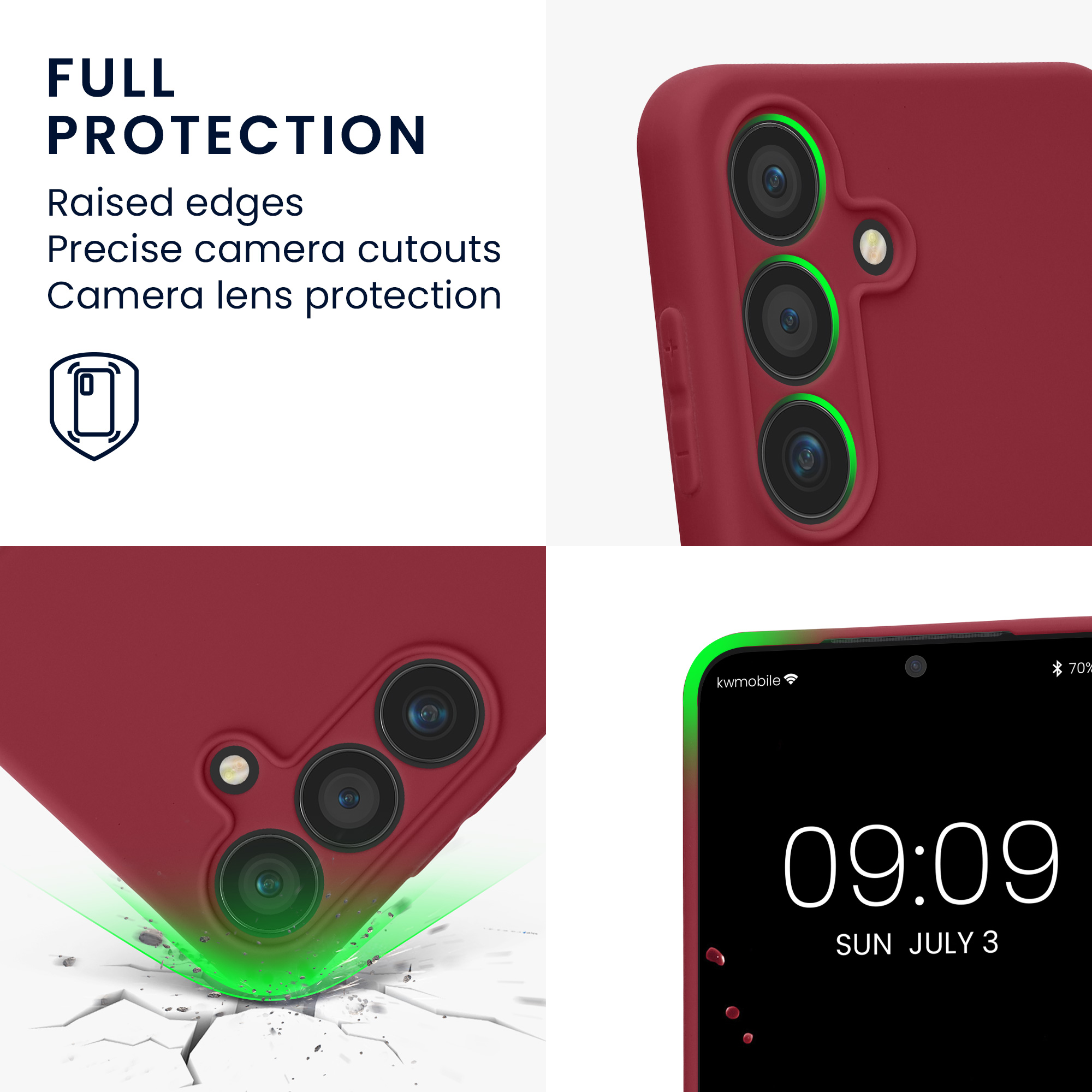 Pouzdro pro Samsung Galaxy S25 kwmobile tenké TPU - vínově fialová