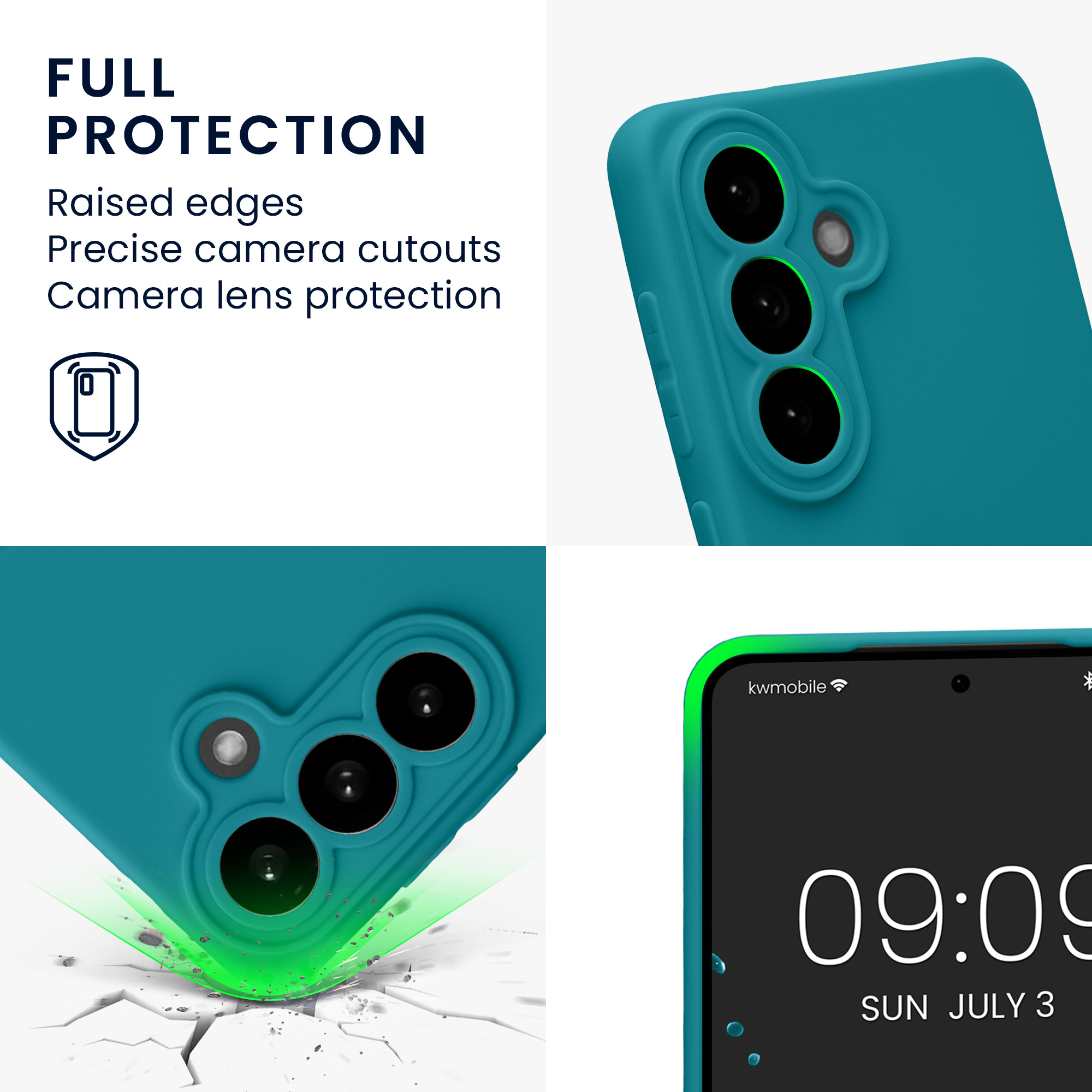 Pouzdro pro Samsung Galaxy S26 kwmobile tenké TPU - matná petrolejová