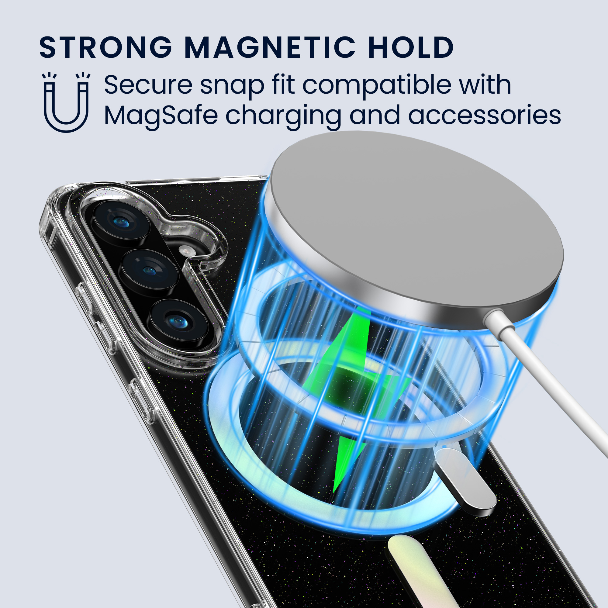 Pouzdro na telefon pro Samsung Galaxy S26 kwmobile MagSafe TPU - třpytivá