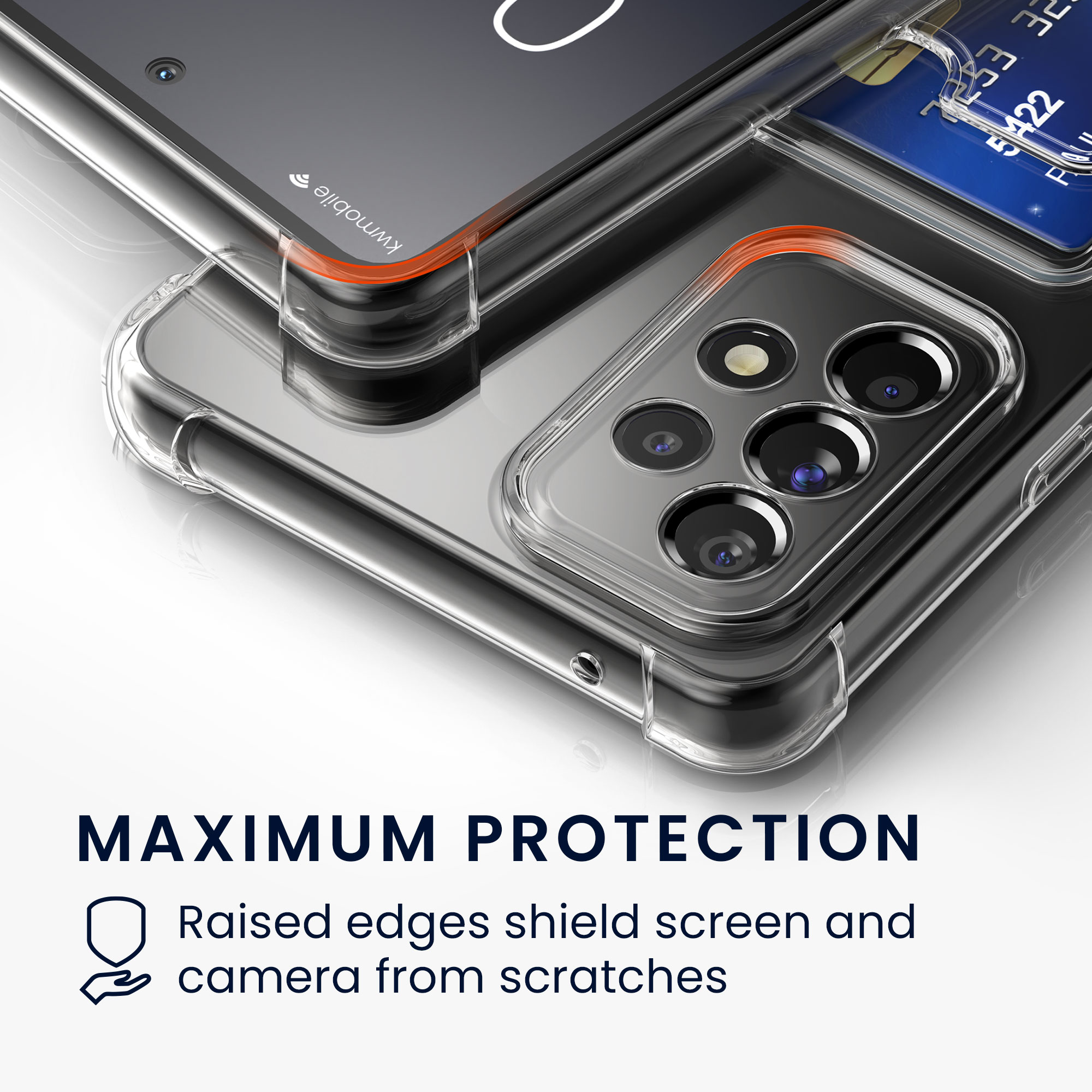 TPU pouzdro s kapsou na kartu pro Samsung Galaxy A53 5G kwmobile kapsa na kartu - transparentní