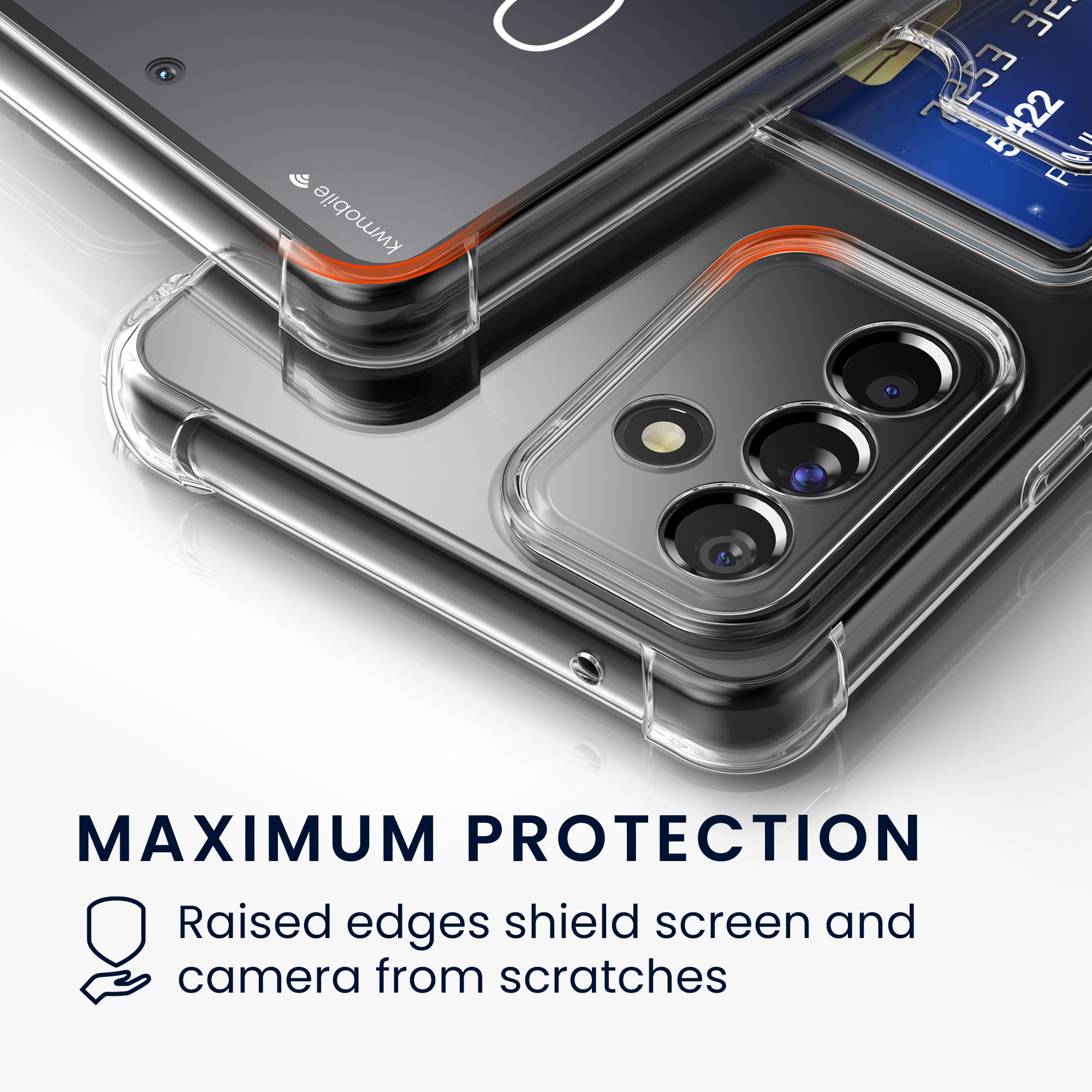 Průhledný kryt na mobil Samsung Galaxy A54 5G kwmobile TPU s přihrádkou na kartu transparentní