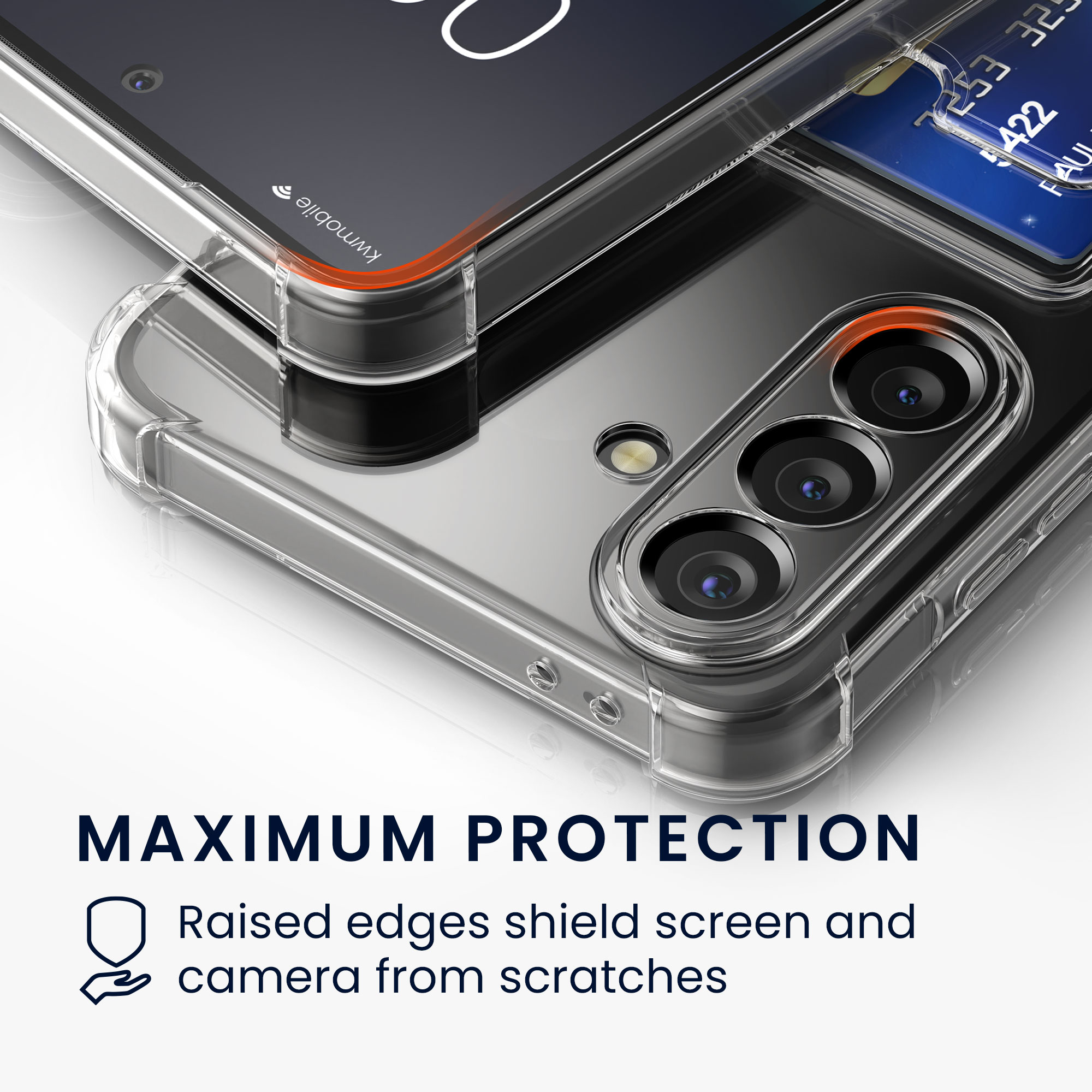 TPU pouzdro s kapsou na kartu pro Samsung Galaxy A56 5G kwmobile kapsa na kartu - transparentní