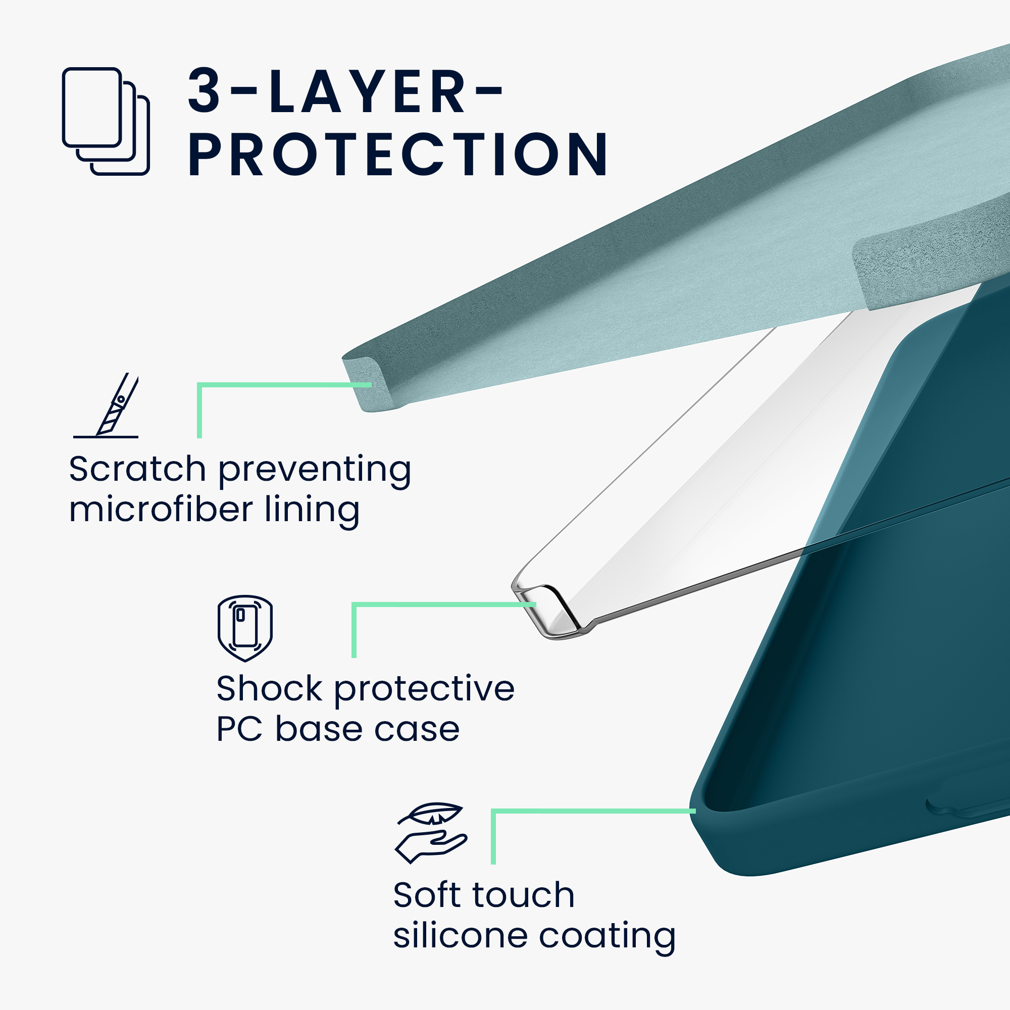 Kryt na mobil Samsung Galaxy A57 5G kwmobile TPU Matná petrolejová