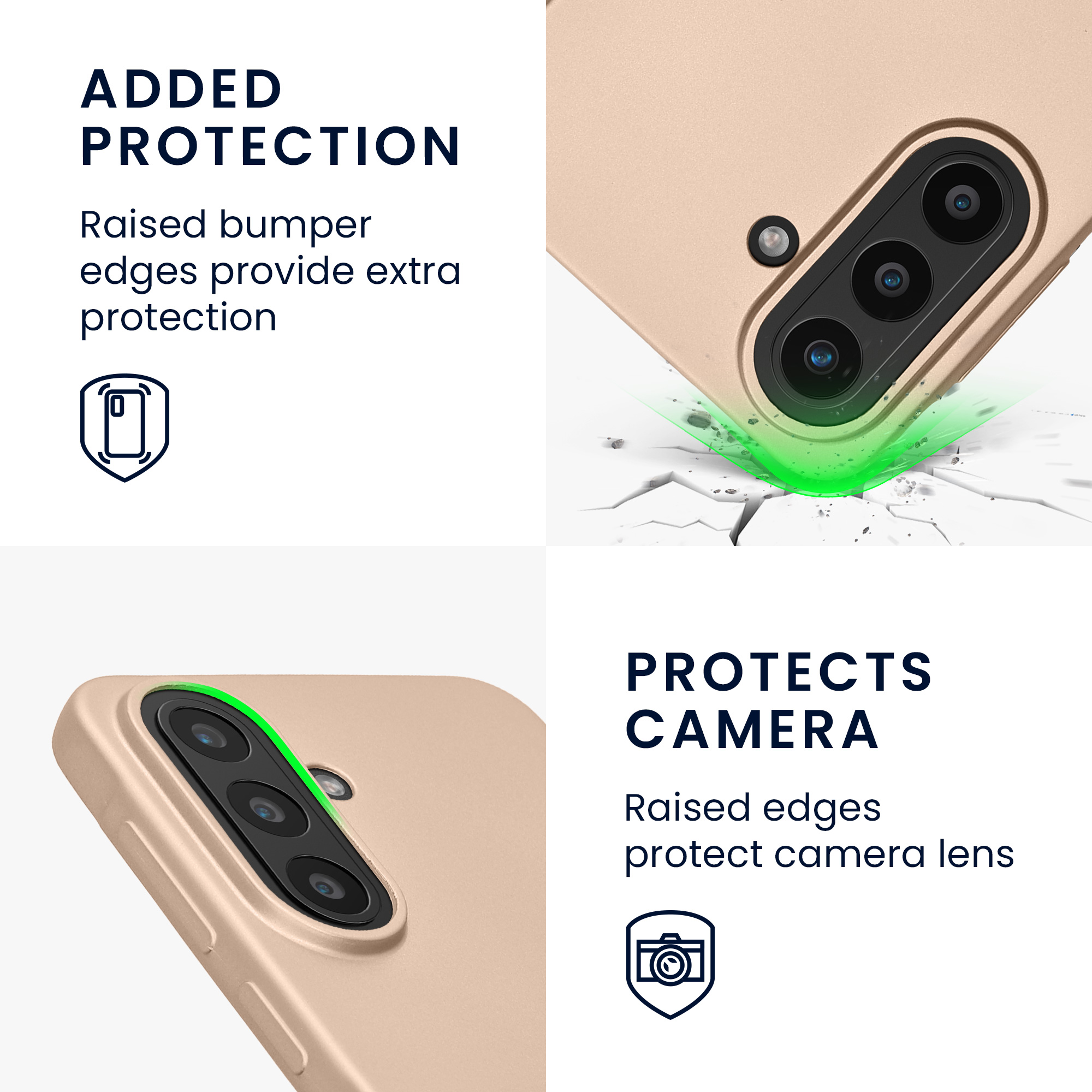 Pouzdro pro Samsung Galaxy A57 5G kwmobile tenké metalické silikonové - metalický zlatá