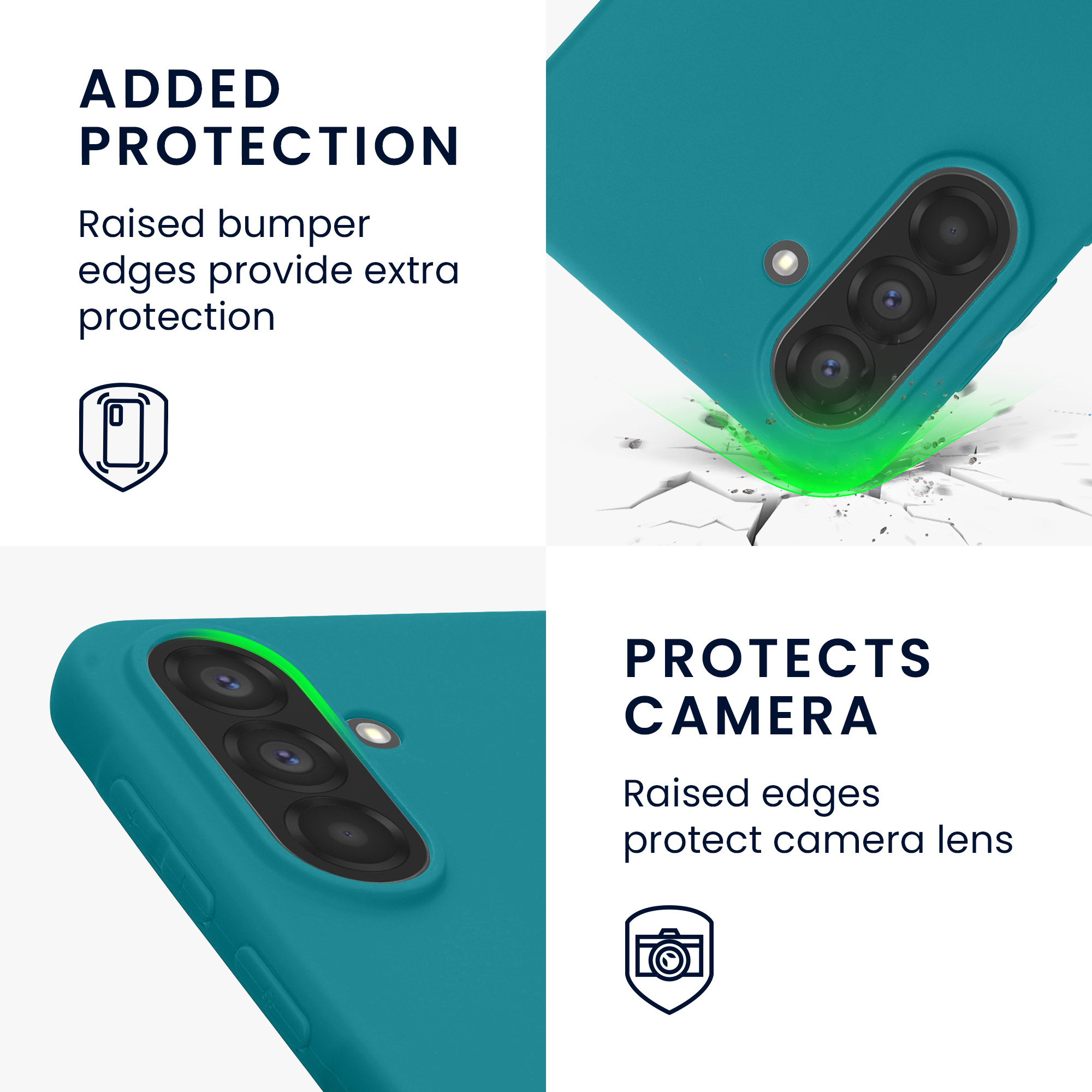 Pouzdro pro Samsung Galaxy A37 5G kwmobile TPU - matná petrolejová