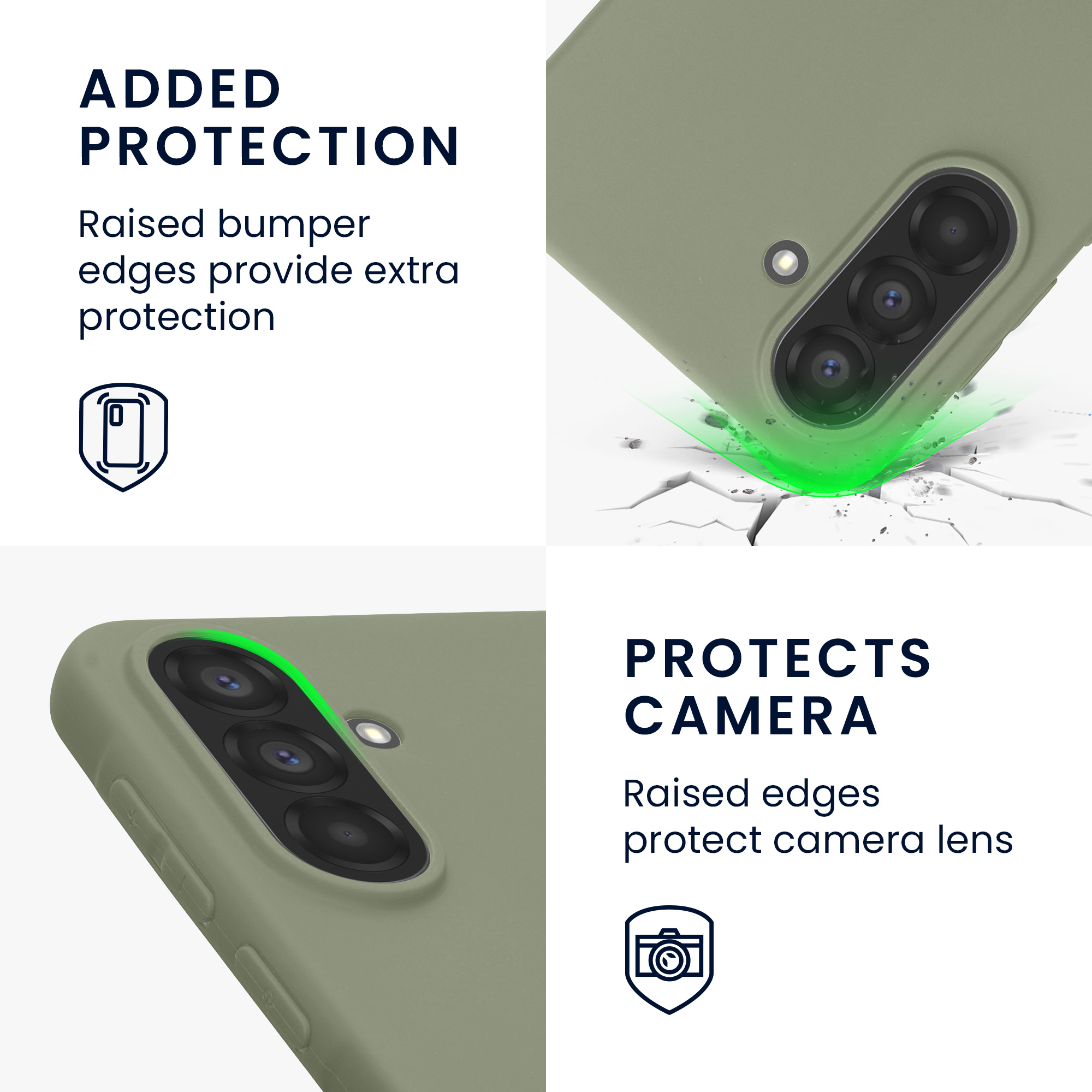 Pouzdro pro Samsung Galaxy A37 5G kwmobile TPU - šedozelená
