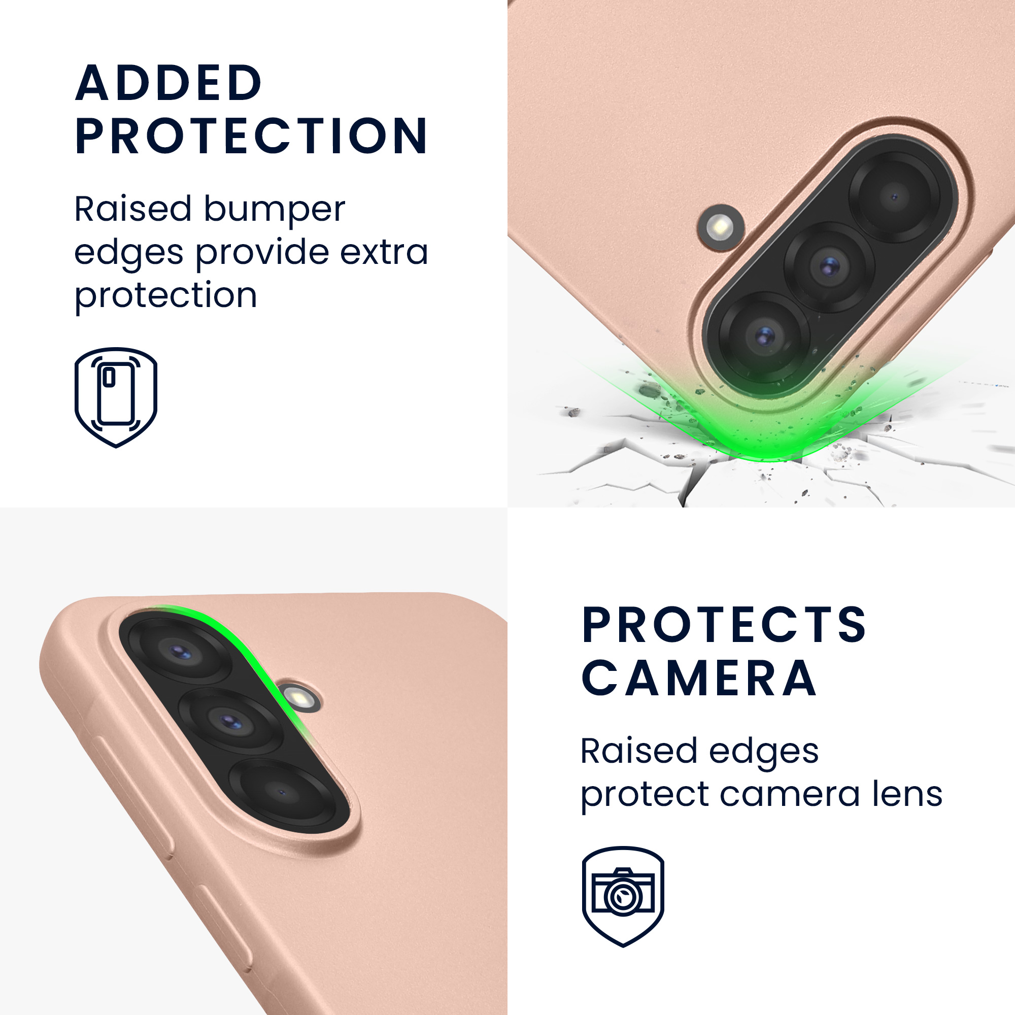 Pouzdro pro Samsung Galaxy A37 5G kwmobile tenké metalické silikonové - metalická růžové zlato