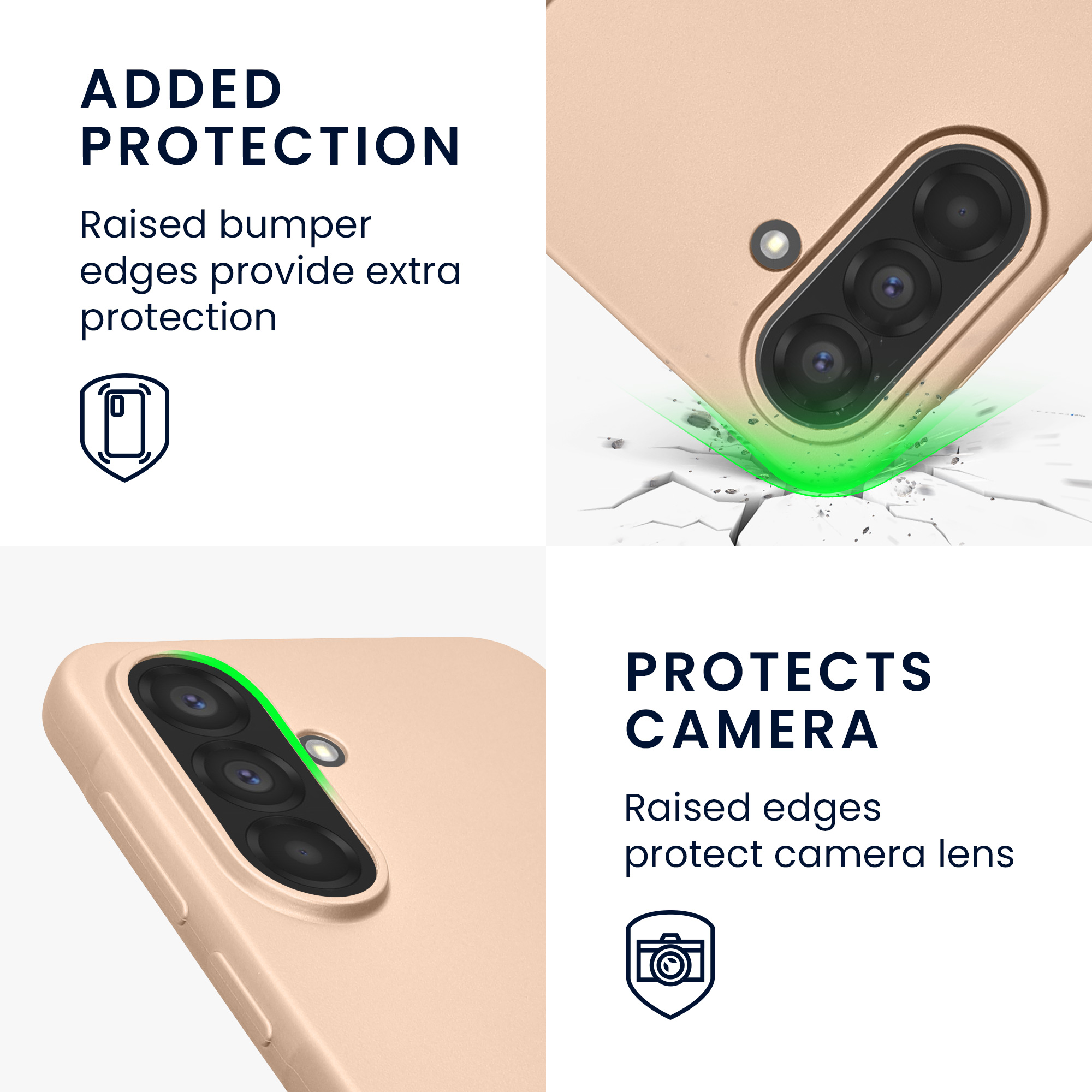 Pouzdro pro Samsung Galaxy A37 5G kwmobile tenké metalické silikonové - metalický zlatá