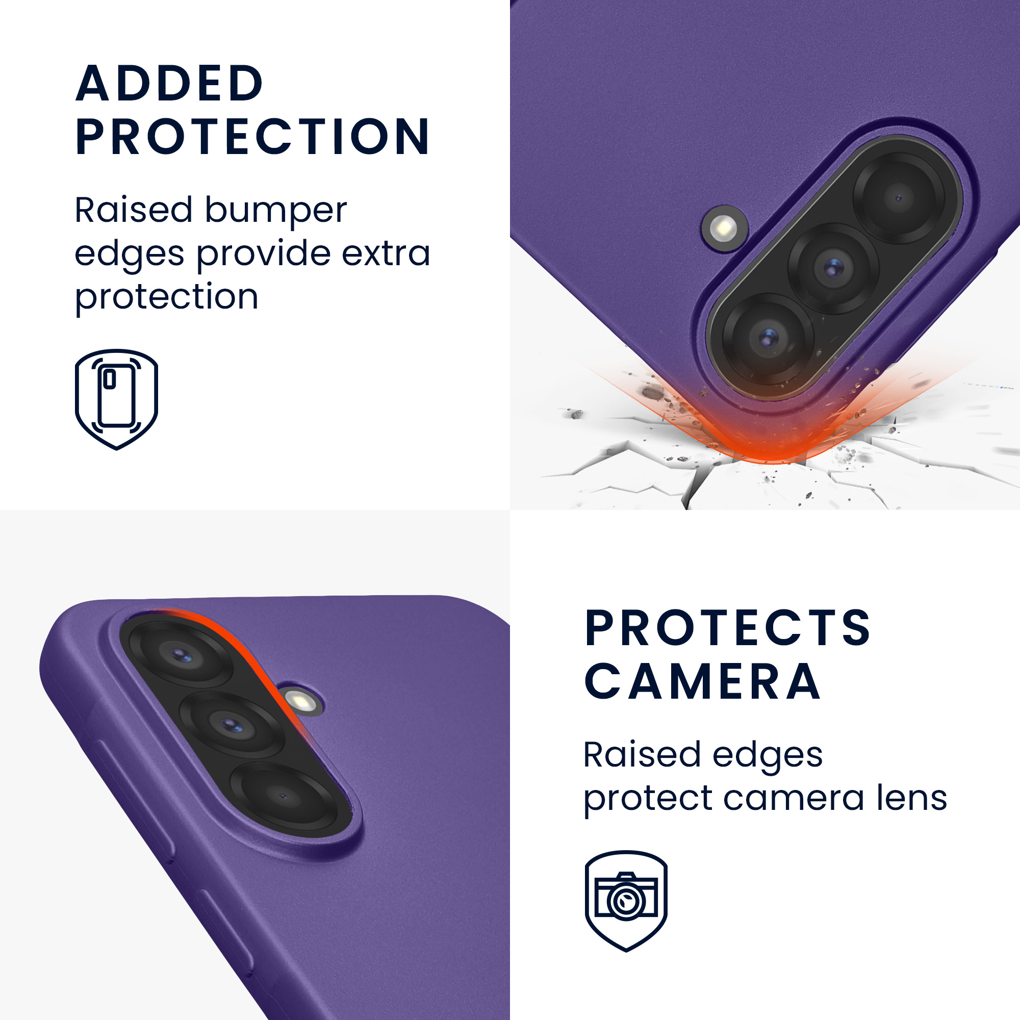 Pouzdro pro Samsung Galaxy A37 5G kwmobile tenké metalické silikonové - metalická modrofialová