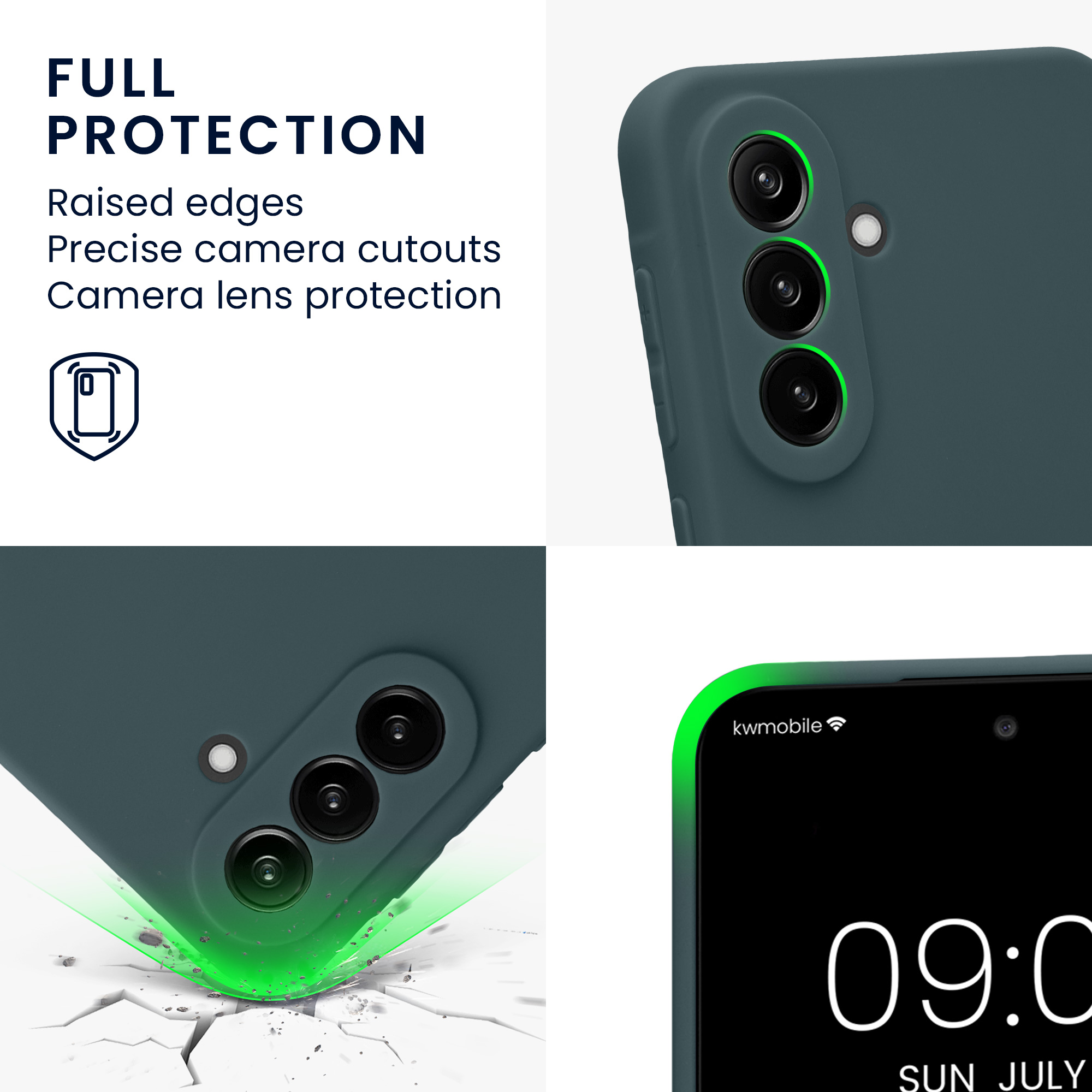 Pouzdro pro Samsung Galaxy A37 5G kwmobile tenké TPU - tmavá antracitová