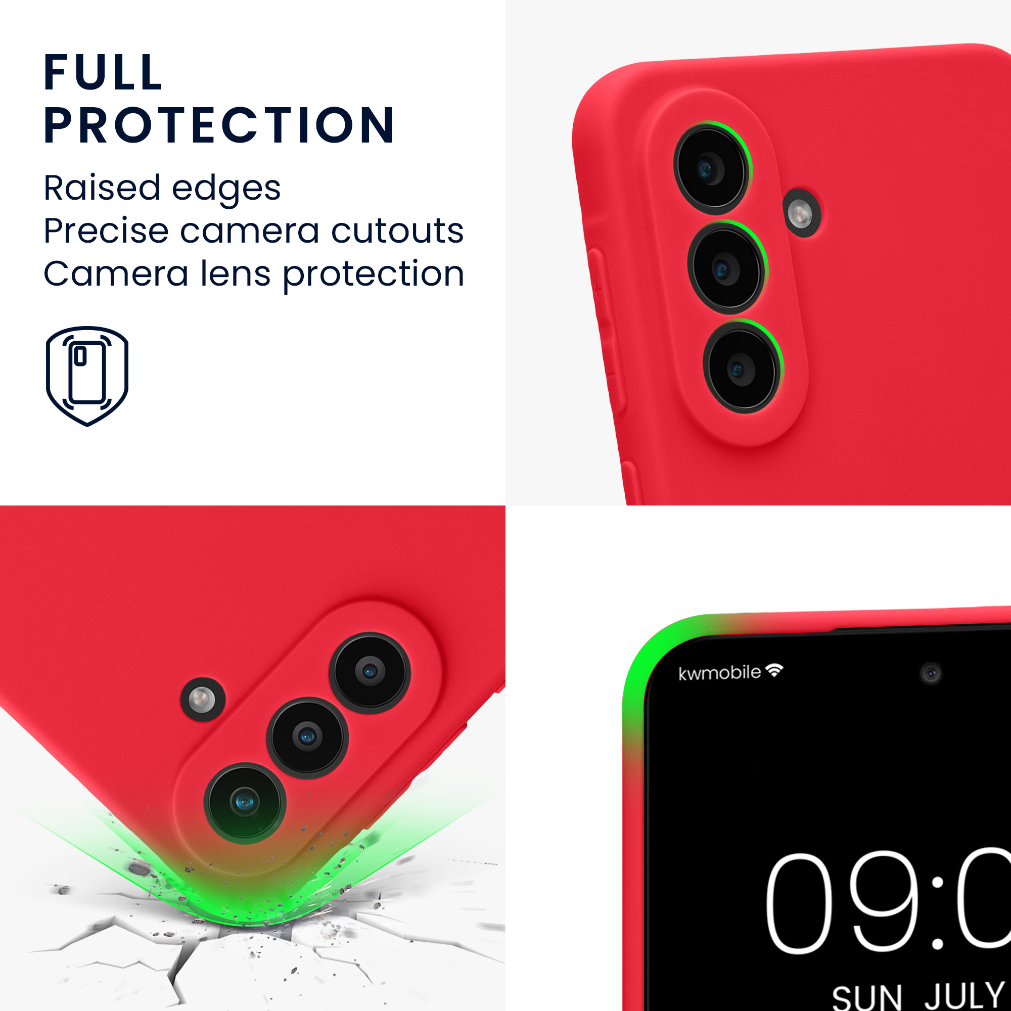 Pouzdro pro Samsung Galaxy A57 5G kwmobile tenké TPU - neonově růžová