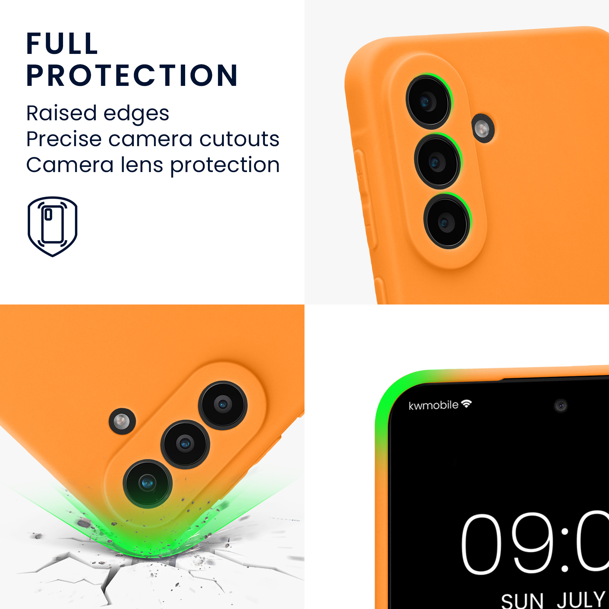 Kryt na mobil Samsung Galaxy A57 5G kwmobile slim matný TPU Ovocná oranžová