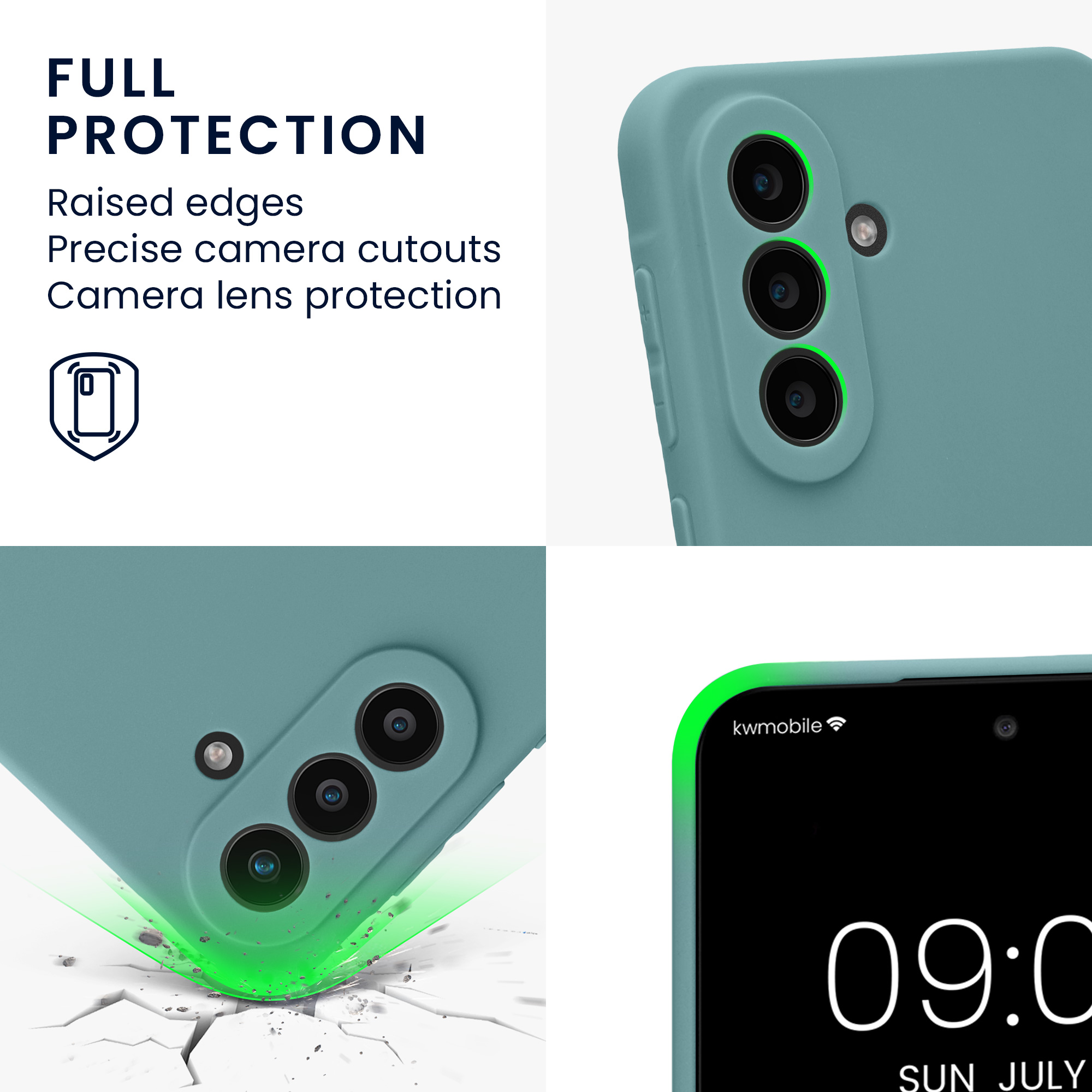 Kryt na mobil Samsung Galaxy A57 5G kwmobile slim matný TPU Arktická noc