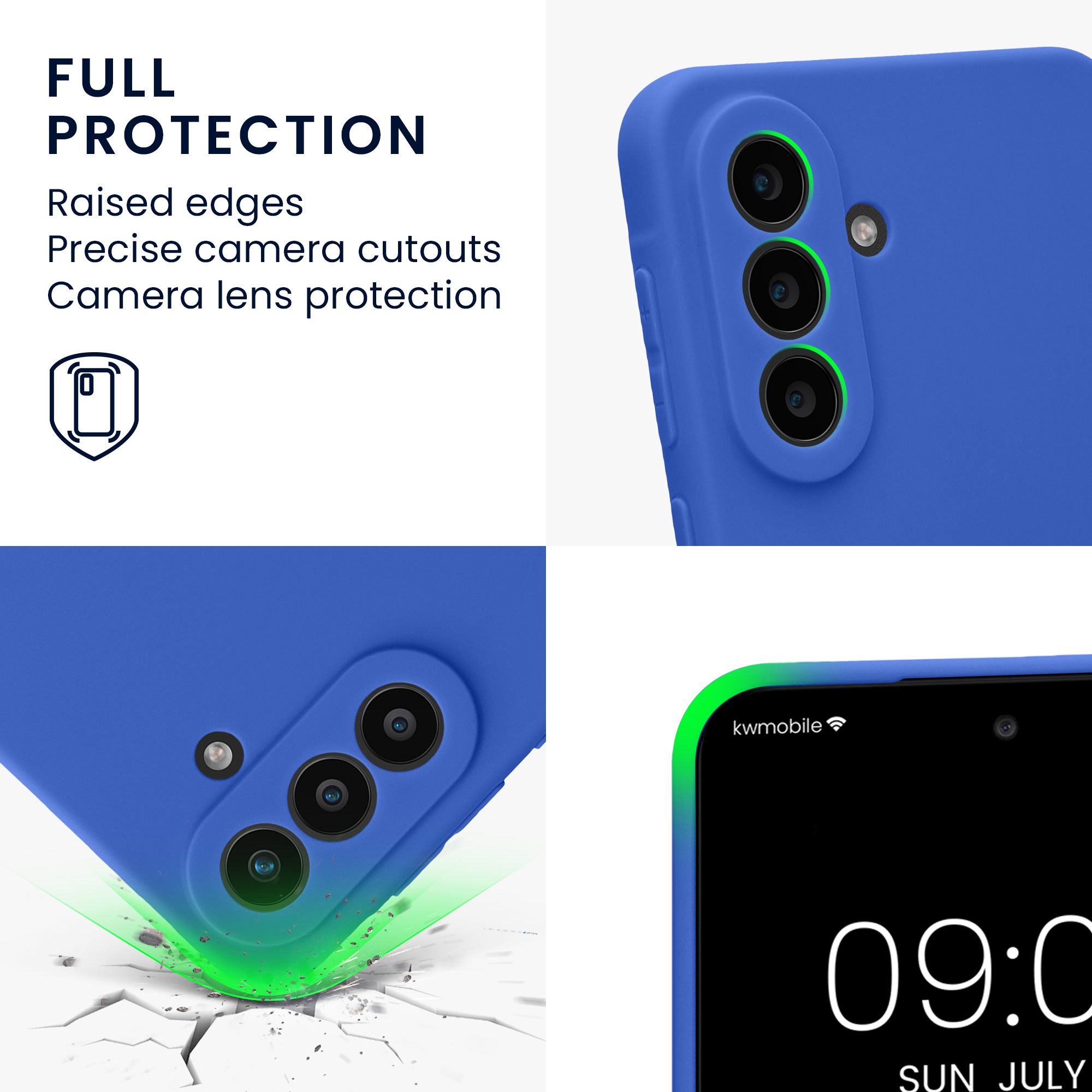 Pouzdro pro Samsung Galaxy A57 5G kwmobile tenké TPU - baltská modrá