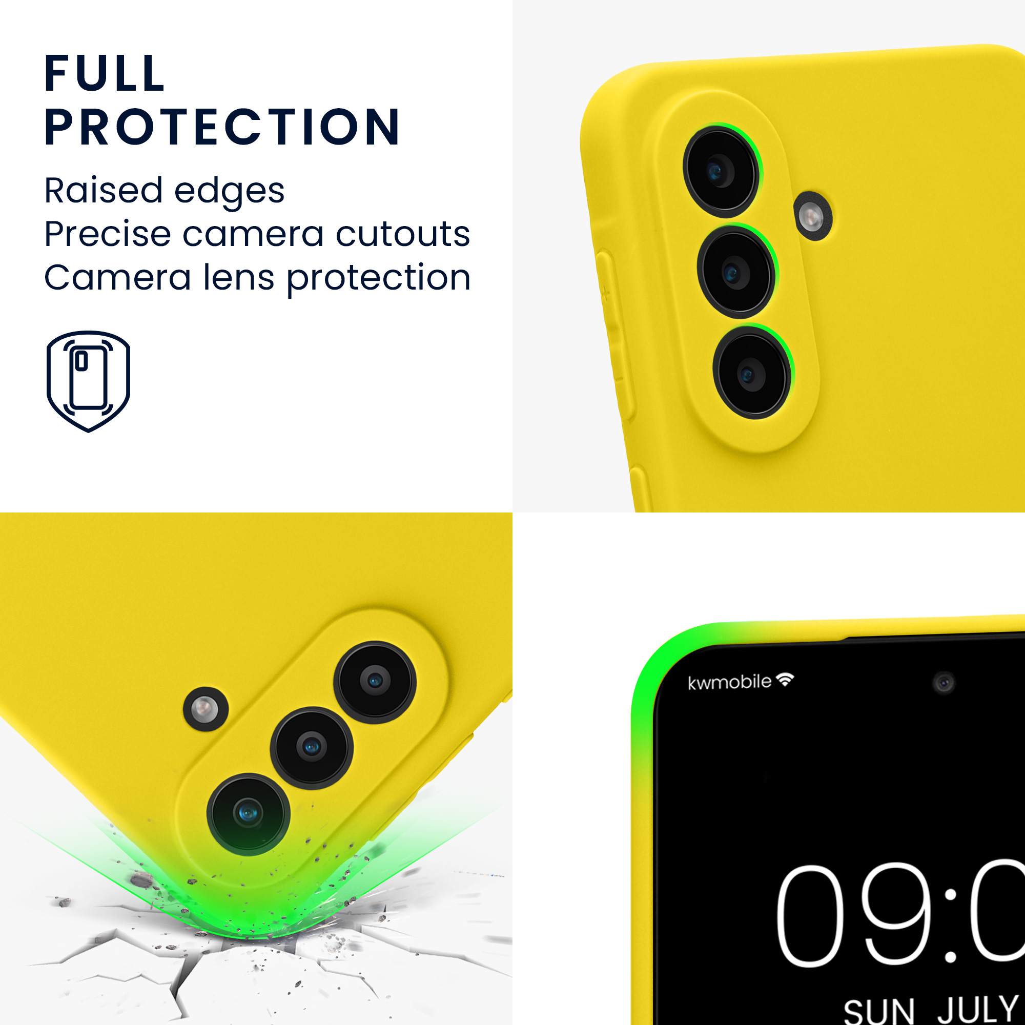 Pouzdro pro Samsung Galaxy A57 5G kwmobile tenké TPU - zářivě žlutá