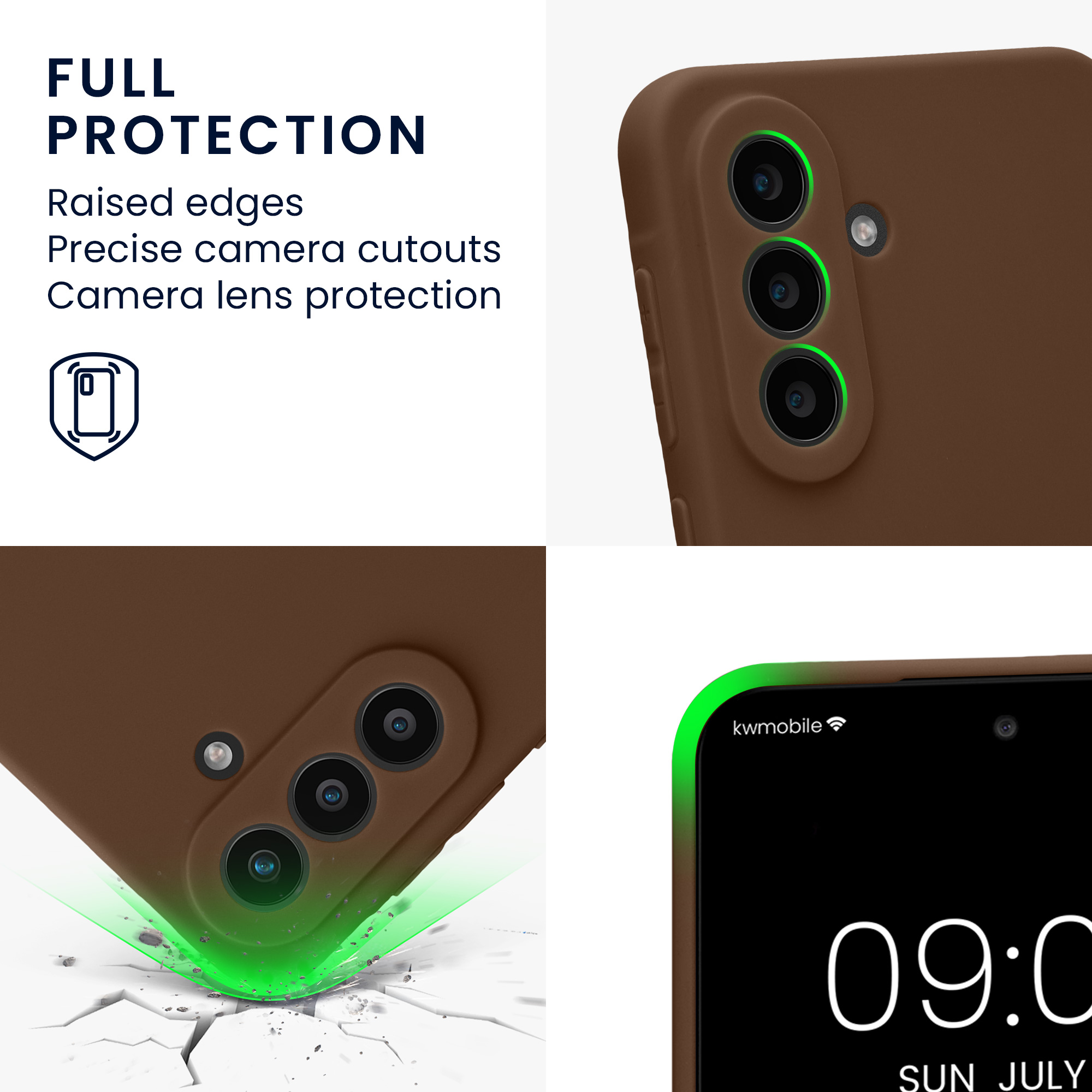 Pouzdro pro Samsung Galaxy A57 5G kwmobile tenké TPU - čokoládová