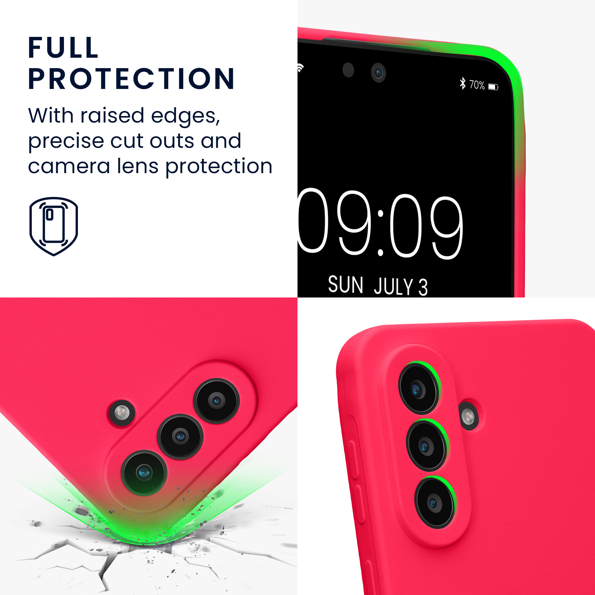 Pouzdro pro Samsung Galaxy A57 5G kwmobile tenké silikonové - neonově růžová