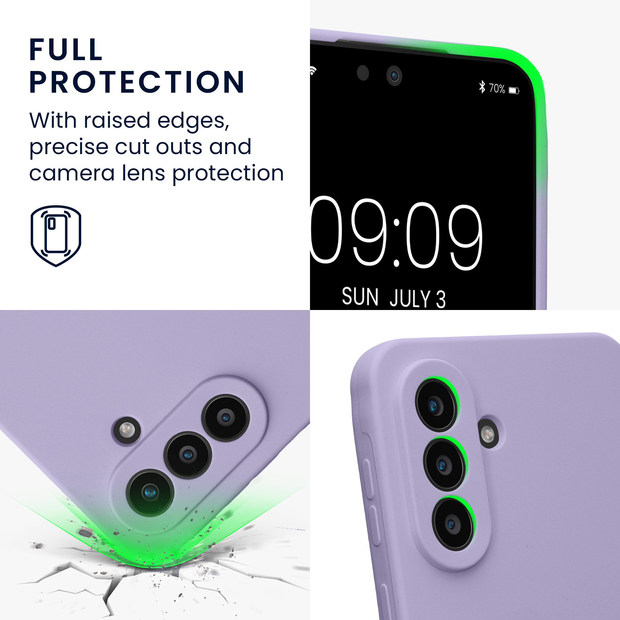 Pouzdro pro Samsung Galaxy A57 5G kwmobile tenké silikonové - levandulová
