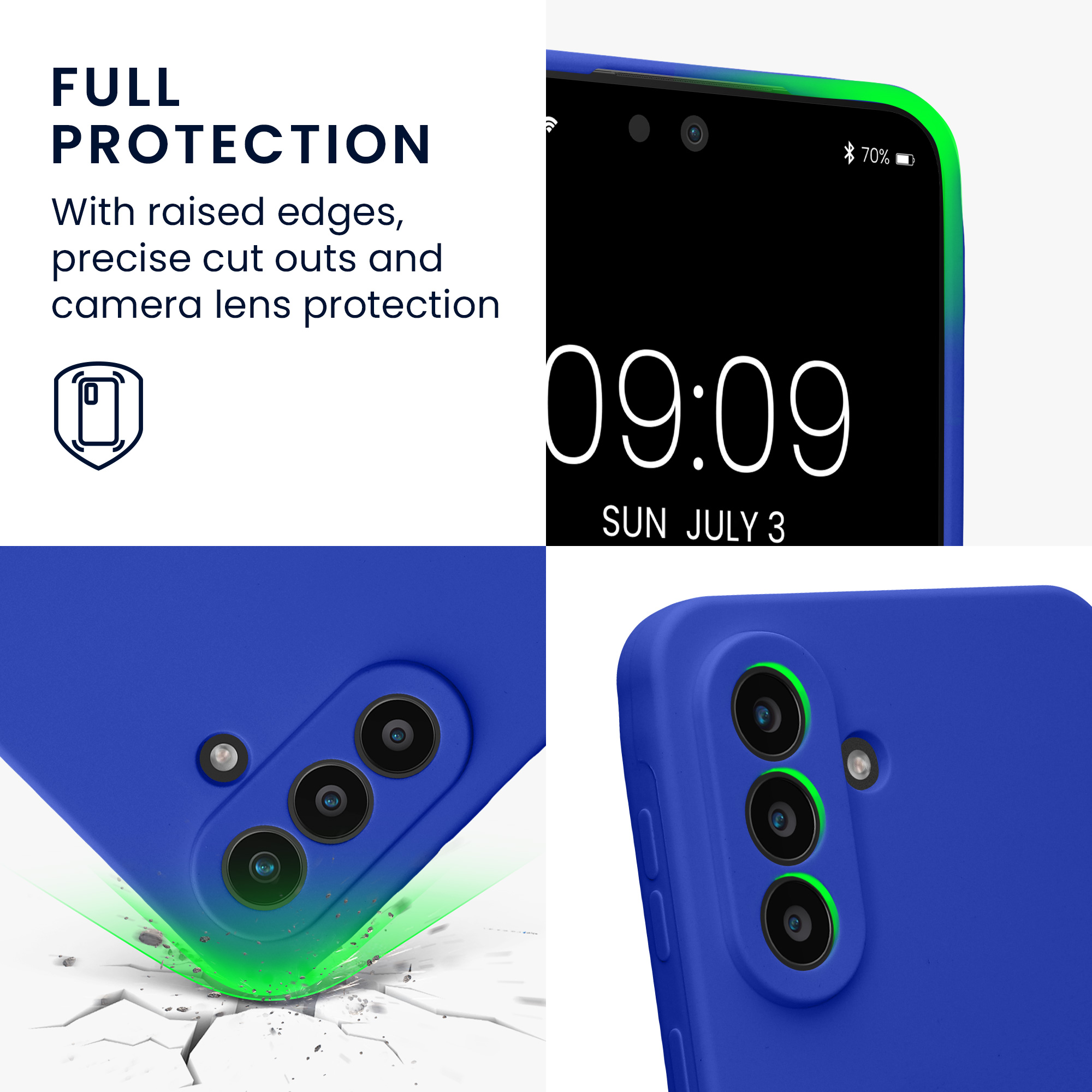 Pouzdro pro Samsung Galaxy A57 5G kwmobile tenké silikonové - baltská modrá