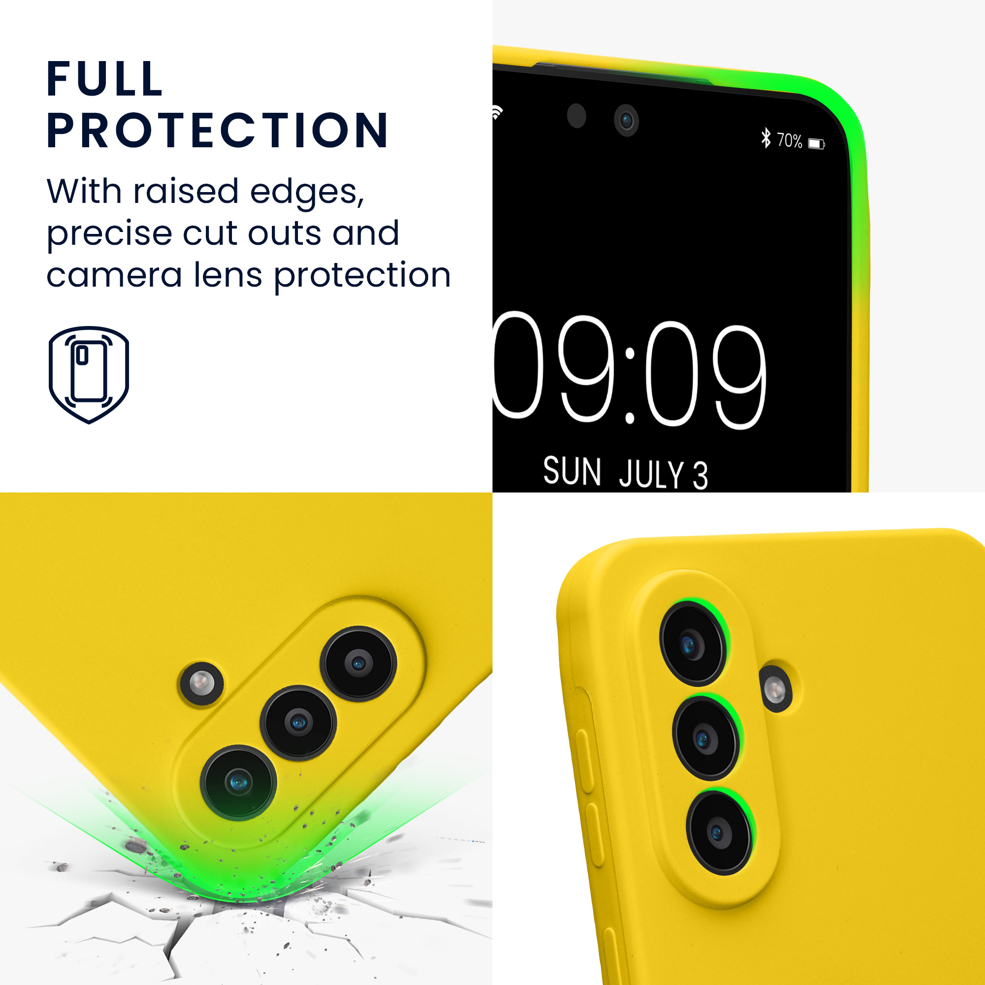 Pouzdro pro Samsung Galaxy A57 5G kwmobile tenké silikonové - zářivě žlutá